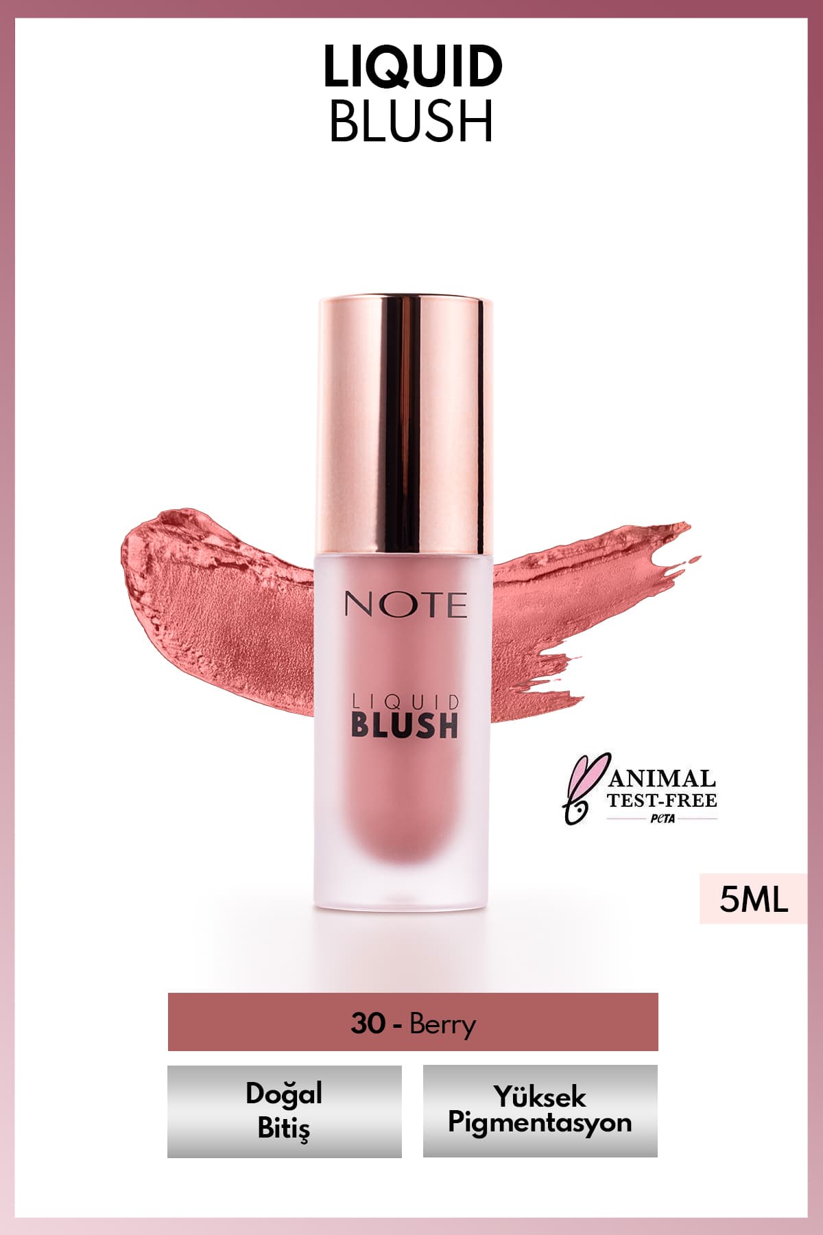 رژگونه مایع Note Cosmetics با اثر مرطوبکننده، رنگ توتی درخشان 30 رژگونه مایع Note Cosmetics با اثر مرطوبکننده، رنگ توتی درخشان 30