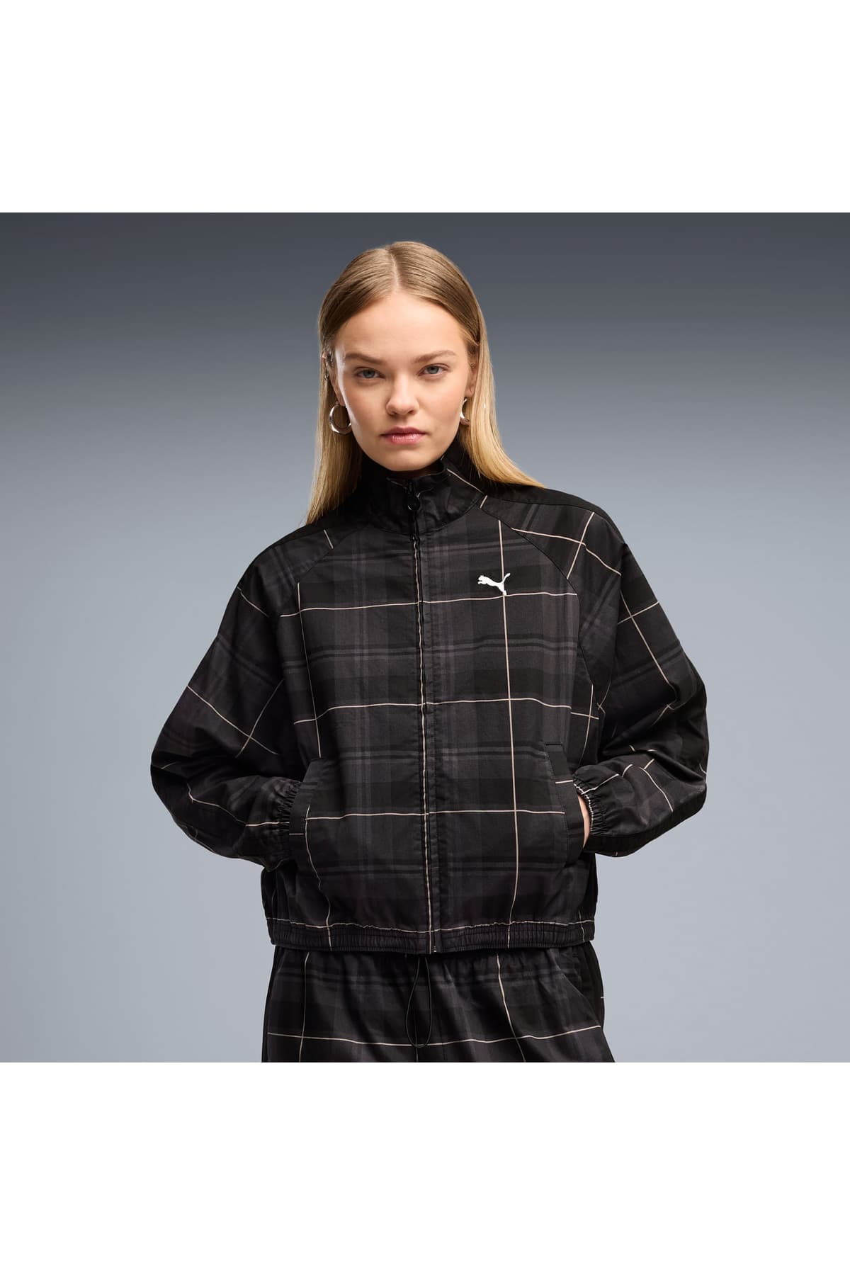 کت زنانه Puma T7 Tartan مشکی مدل 636628-01 کت زنانه Puma T7 Tartan مشکی مدل 636628-01