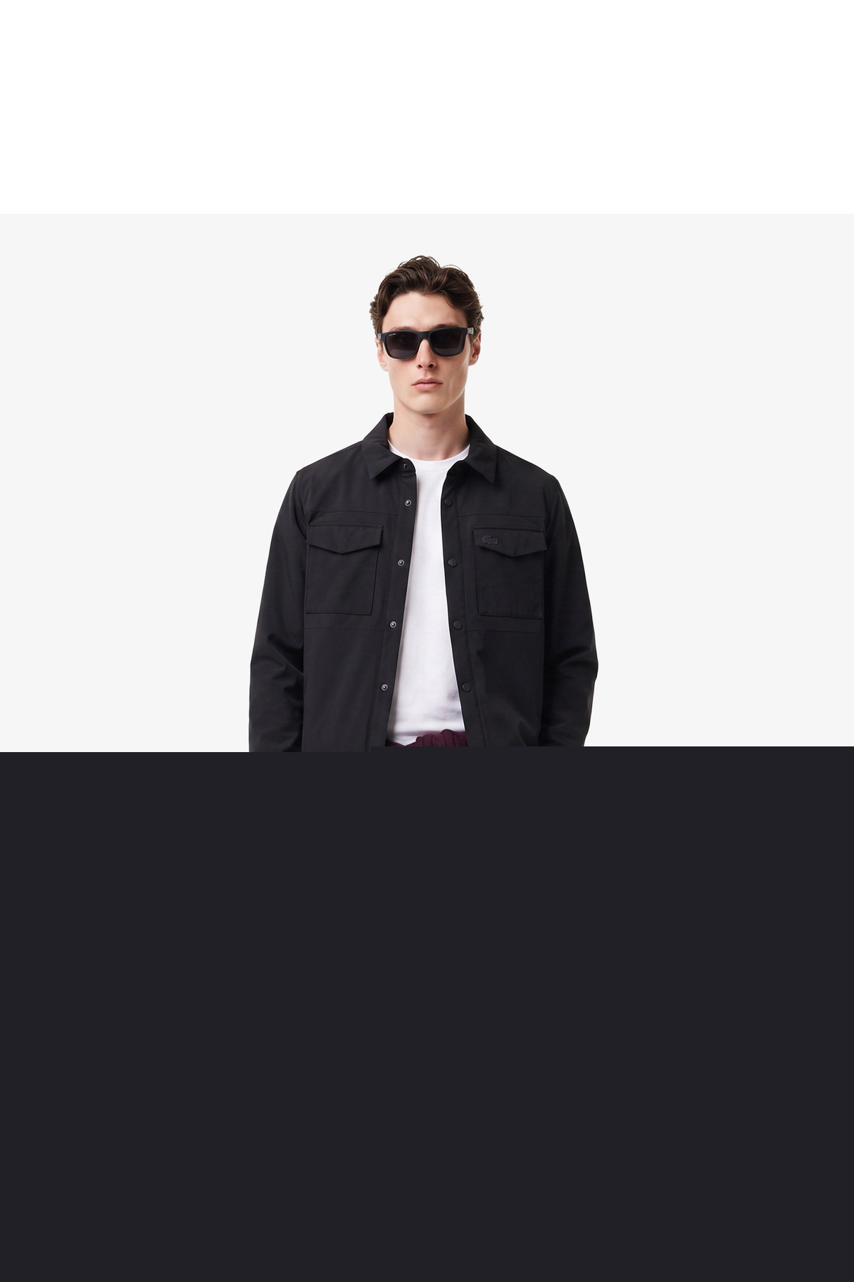 پیراهن روهمی مردانه Lacoste فیت معمولی مشکی پیراهن روهمی مردانه Lacoste فیت معمولی مشکی