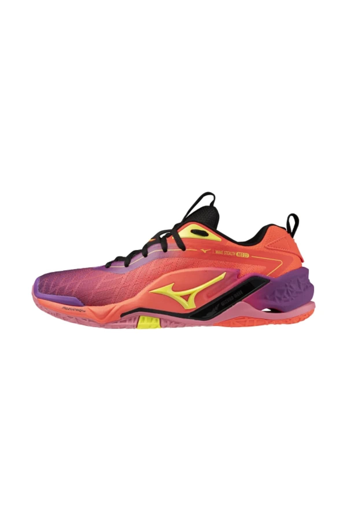 کفش هندبال Mizuno نارنجی و بنفش Wave Stealth Neo 2.1 کفش هندبال Mizuno نارنجی و بنفش Wave Stealth Neo 2.1