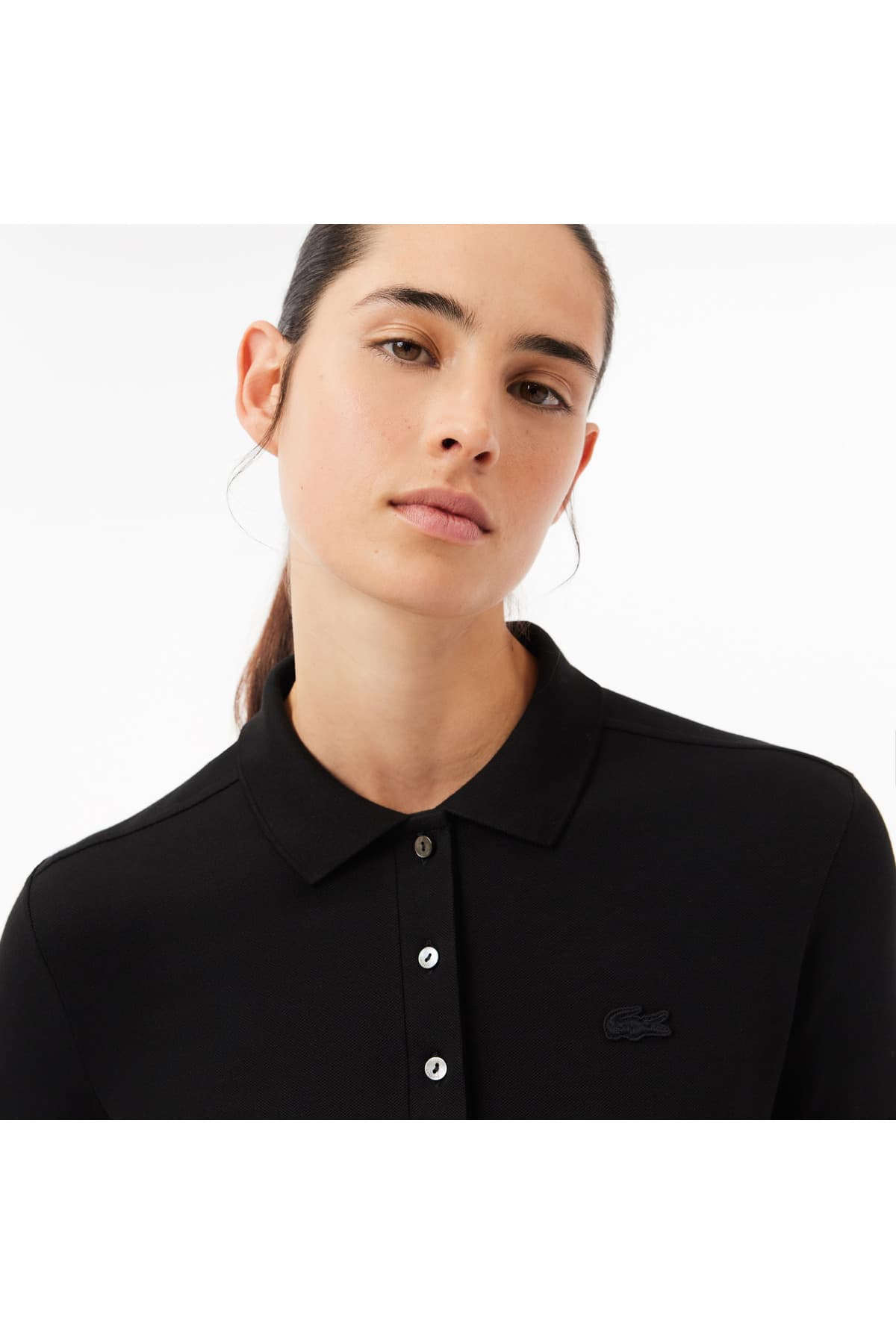 پولو زنانه Lacoste آستین بلند فیت معمولی مشکی مدل L.12.D پولو زنانه Lacoste آستین بلند فیت معمولی مشکی مدل L.12.D