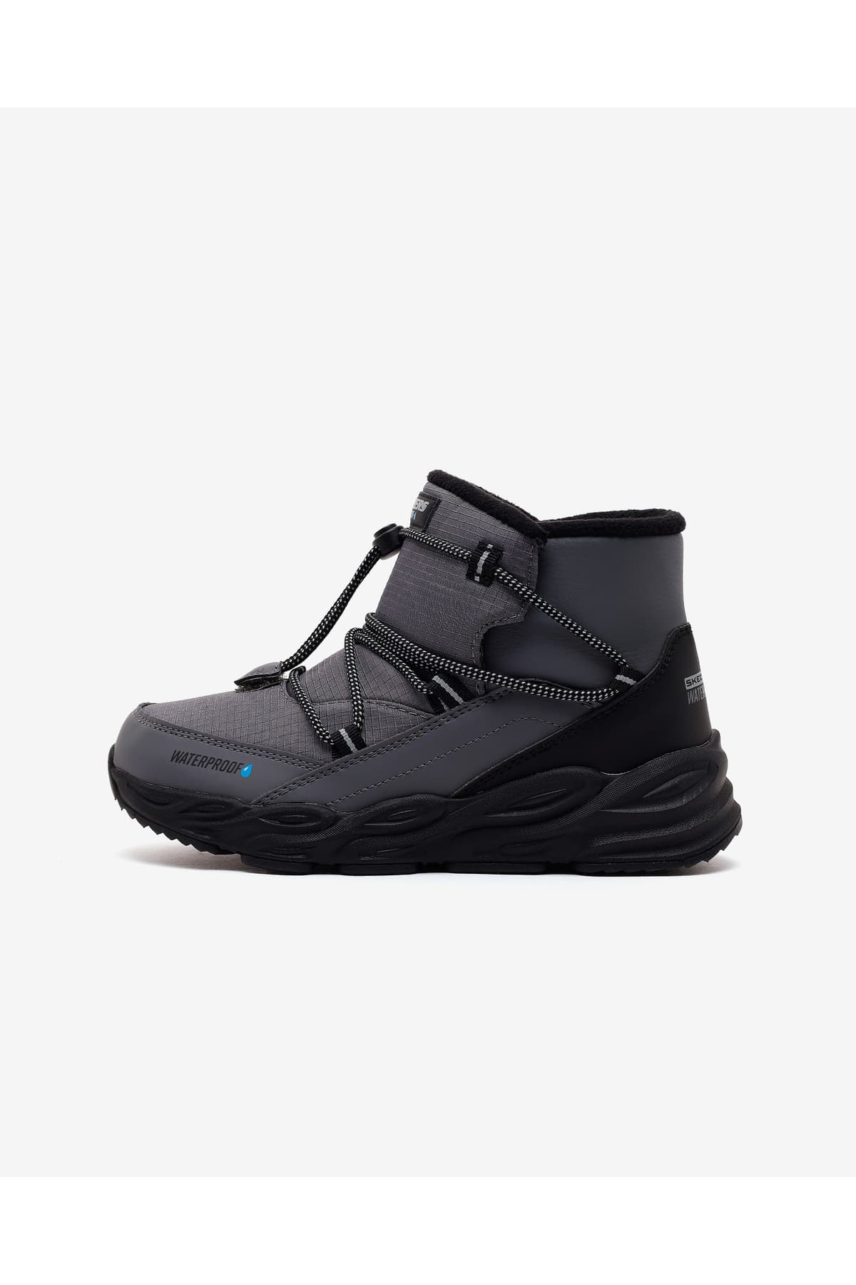بوت پسرانه Skechers TURBO TREAD-STORM GLIDER خاکستری مدل 406385L CCBK بوت پسرانه Skechers TURBO TREAD-STORM GLIDER خاکستری مدل 406385L CCBK