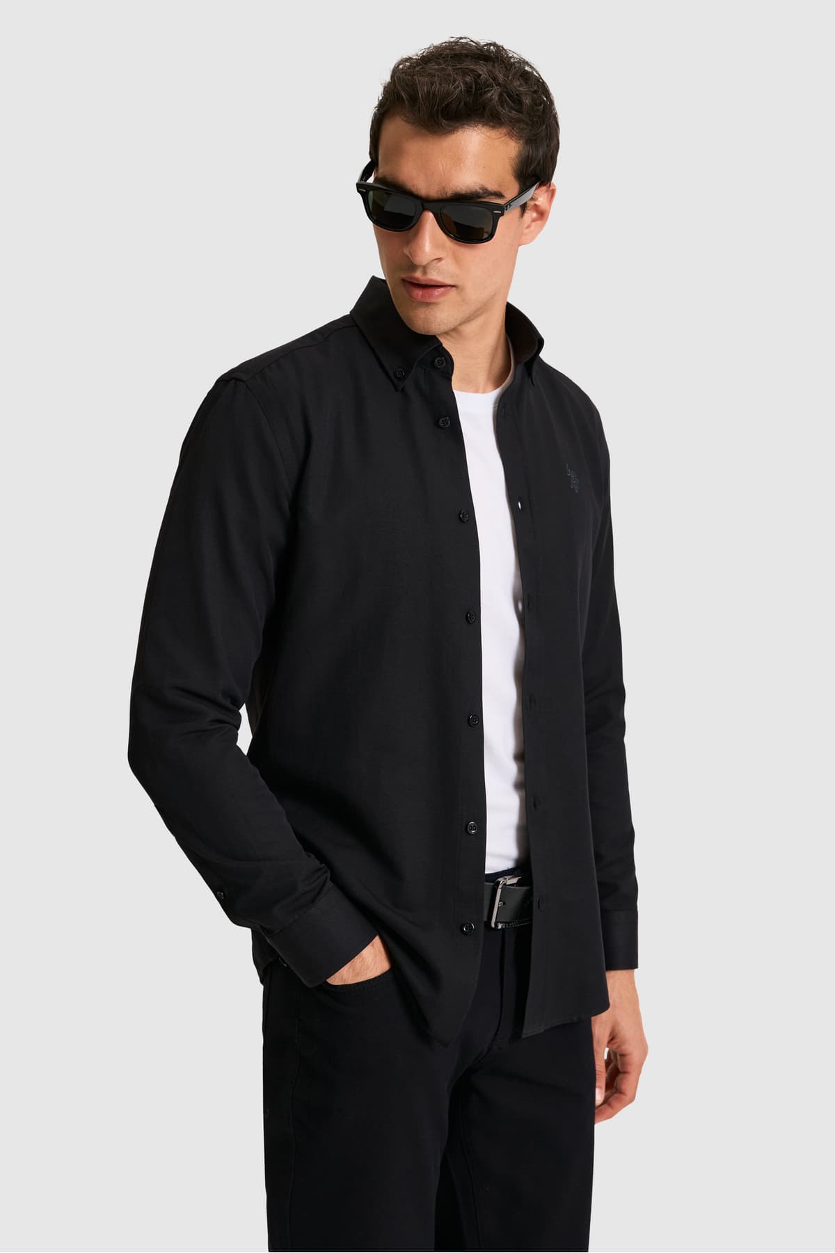 پیراهن مردانه U.S. Polo Assn. خاکی آستینبلند ساده مدل 50324708-VR027 پیراهن مردانه U.S. Polo Assn. خاکی آستینبلند ساده مدل 50324708-VR027