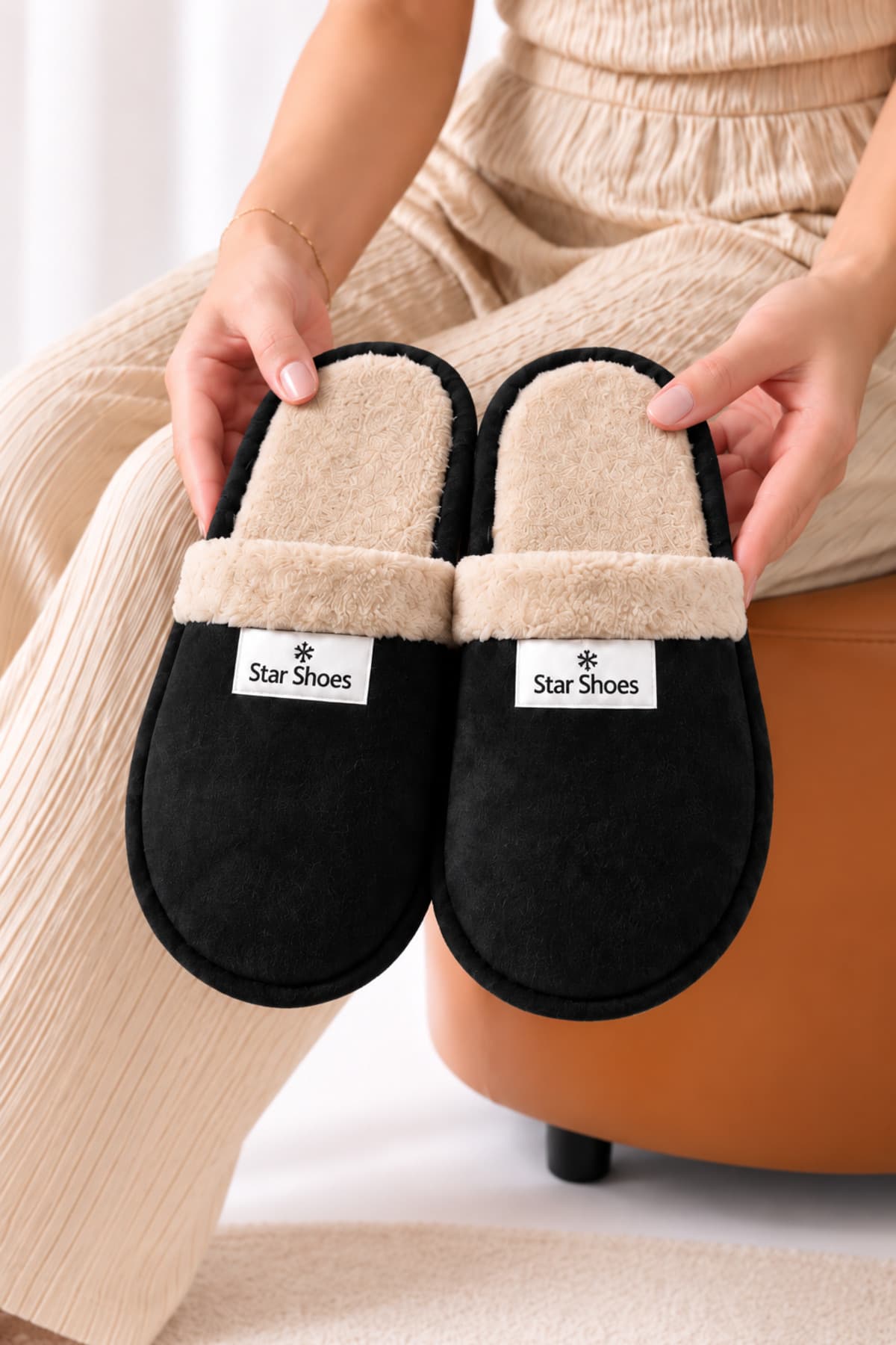 دمپایی خانگی زنانه star shoes زمستانی مهمان بسته 3 تایی دمپایی خانگی زنانه star shoes زمستانی مهمان بسته 3 تایی