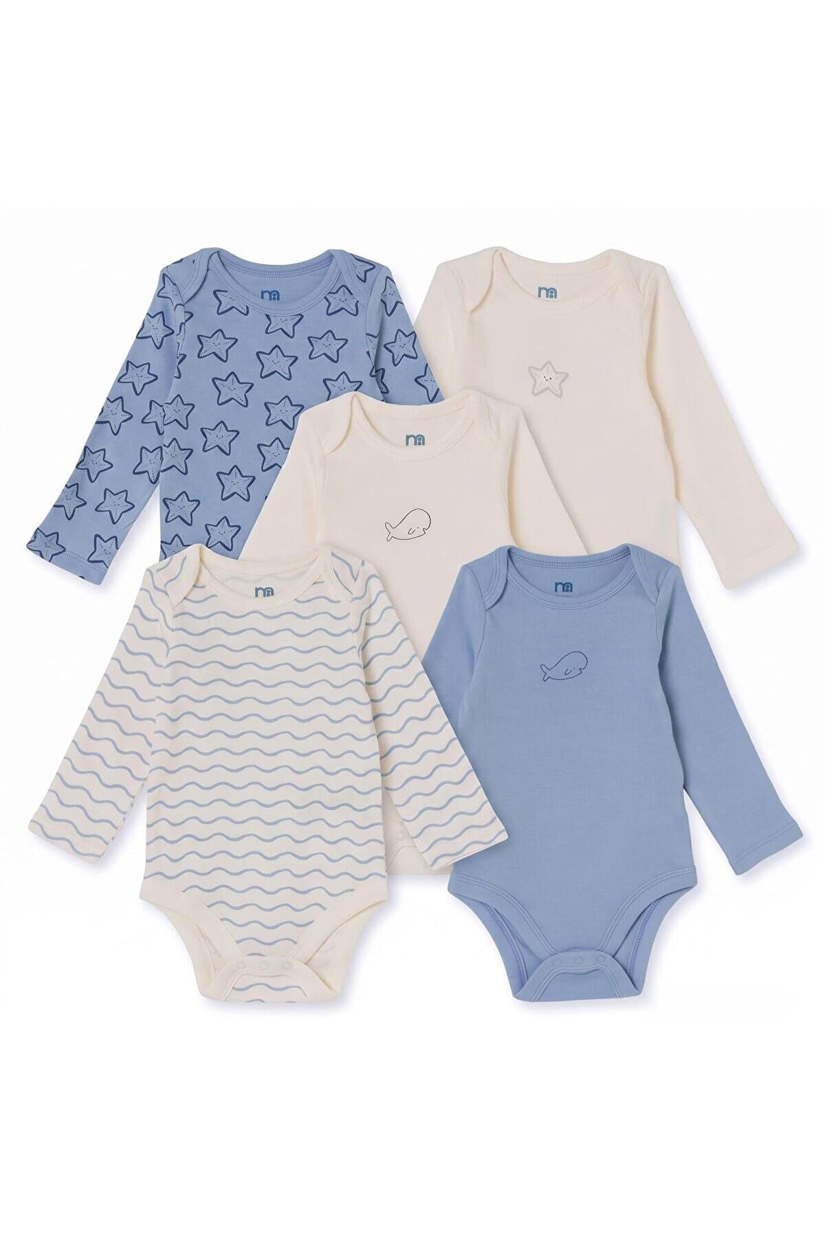بادی Mothercare آستین بلند بسته 5 تایی بادی Mothercare آستین بلند بسته 5 تایی