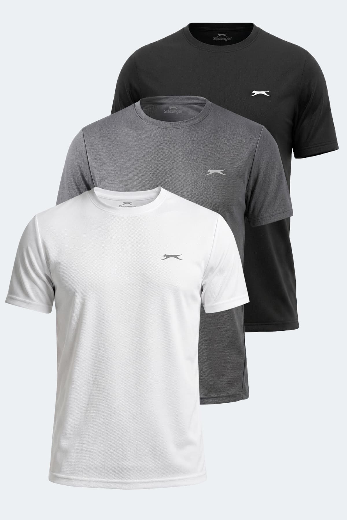 تیشرت مردانه Slazenger مدل HAUNTED I ست 3 تایی سفید مشکی خاکستری تیره تیشرت مردانه Slazenger مدل HAUNTED I ست 3 تایی سفید مشکی خاکستری تیره
