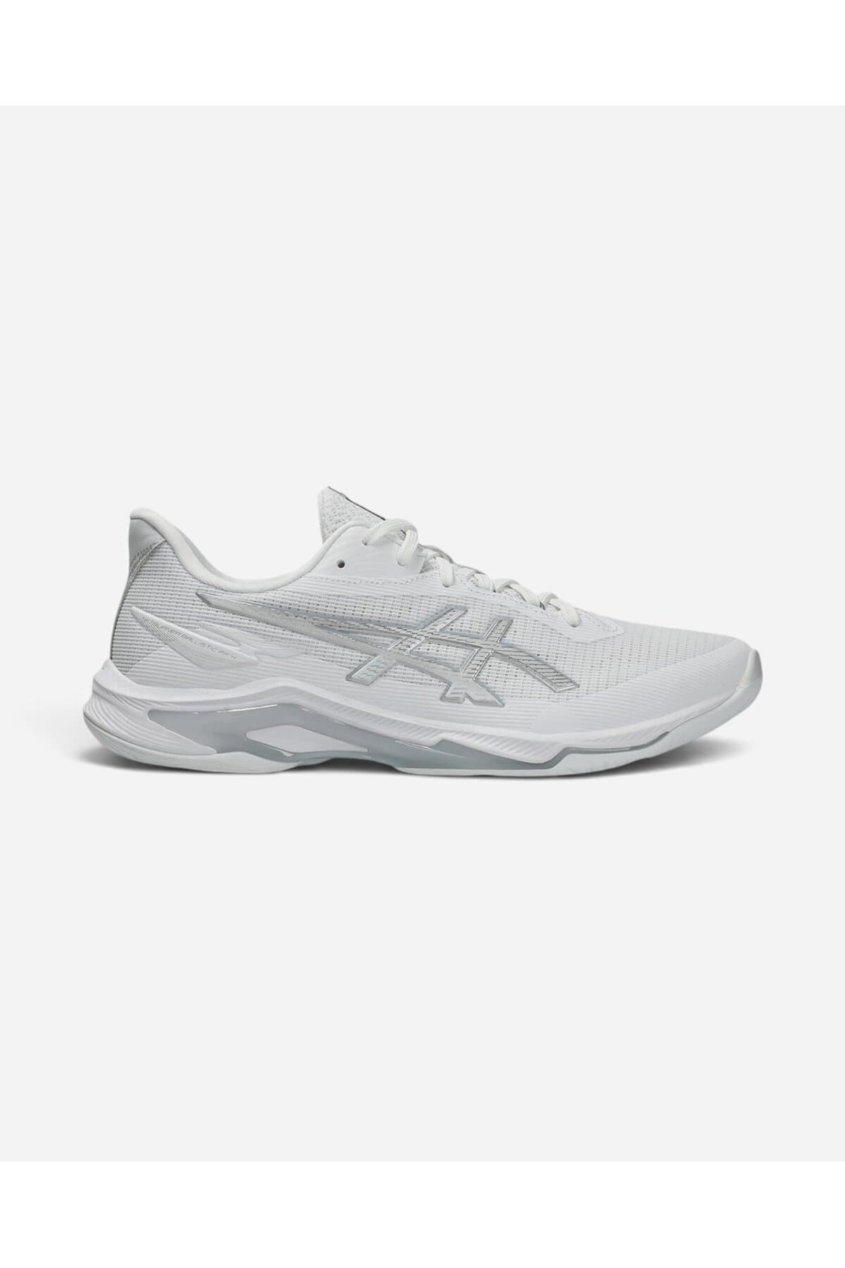 کفش والیبال یونیسکس Asics سفید/نقرهای خالص NETBURNER BALLISTIC FF 4 مدل 1053A070-105 کفش والیبال یونیسکس Asics سفید/نقرهای خالص NETBURNER BALLISTIC FF 4 مدل 1053A070-105