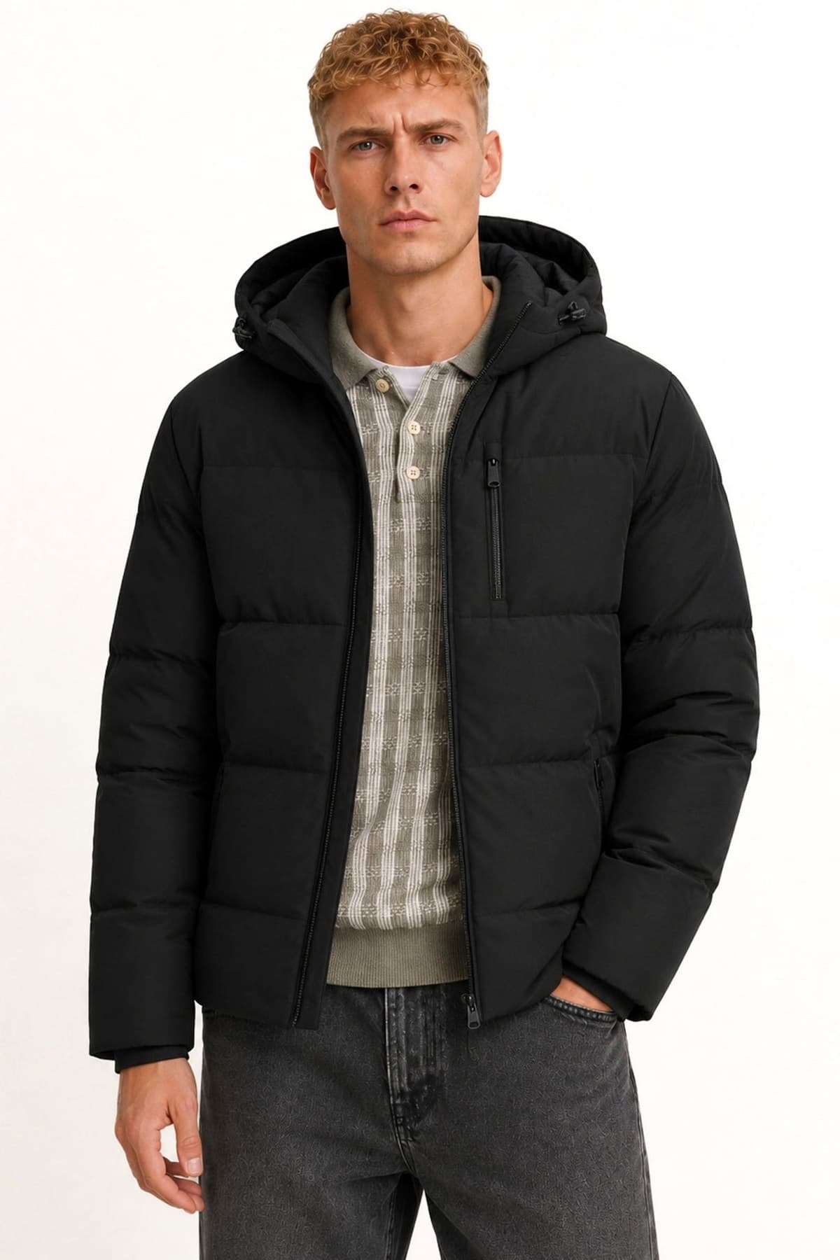ژاکت پافر مردانه Jack & Jones Jjebecks مدل 12298858 مشکی ژاکت پافر مردانه Jack & Jones Jjebecks مدل 12298858 مشکی