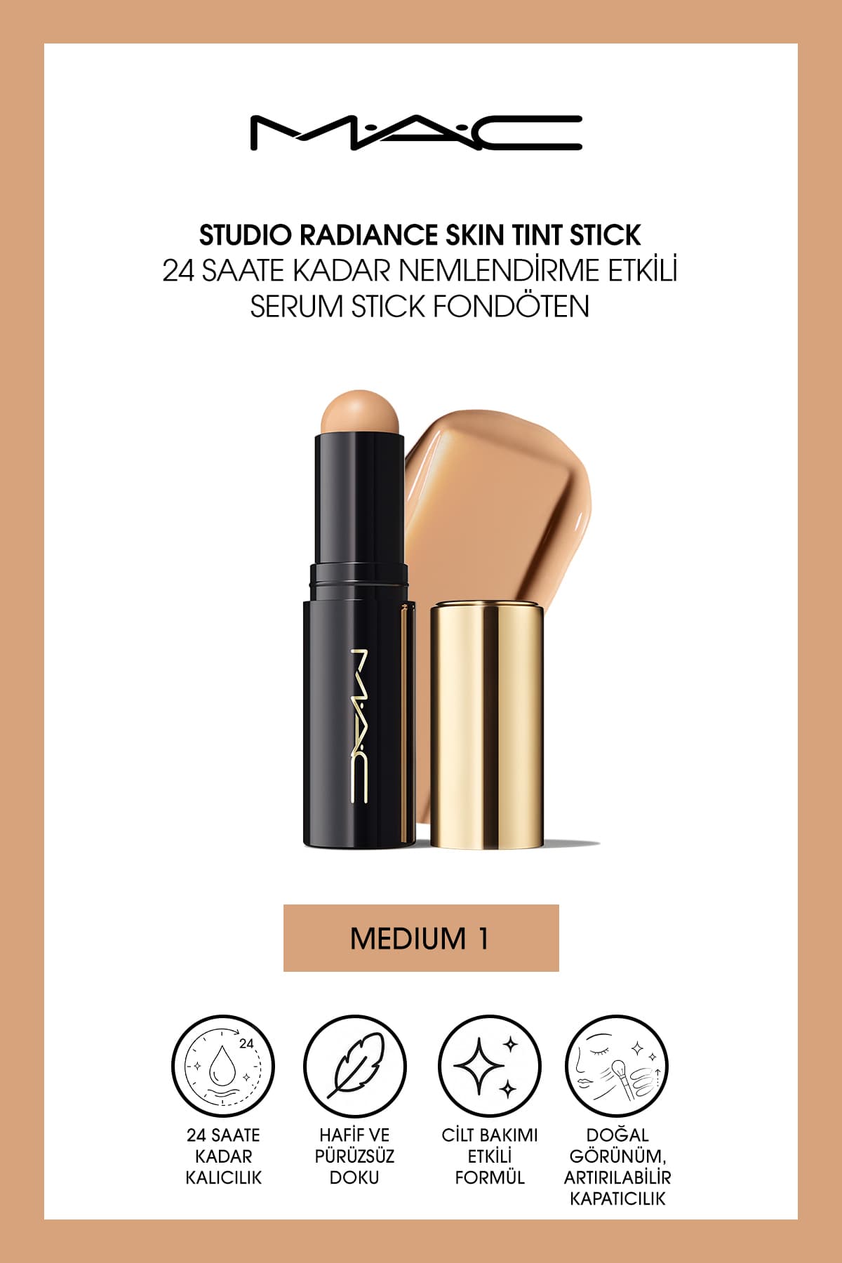 فوندوتن سرماستیک Mac مدل Studio Radiance ماندگاری ۲۴ ساعته آبرسانی Medium 1 فوندوتن سرماستیک Mac مدل Studio Radiance ماندگاری ۲۴ ساعته آبرسانی Medium 1