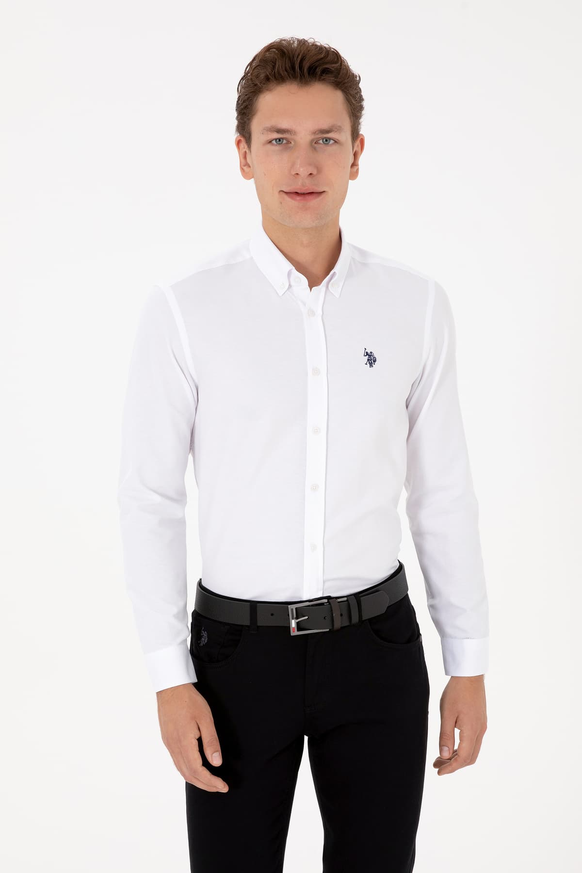 پیراهن مردانه U.S. Polo Assn. سفید آستینبلند ساده مدل 50316723-VR013 پیراهن مردانه U.S. Polo Assn. سفید آستینبلند ساده مدل 50316723-VR013