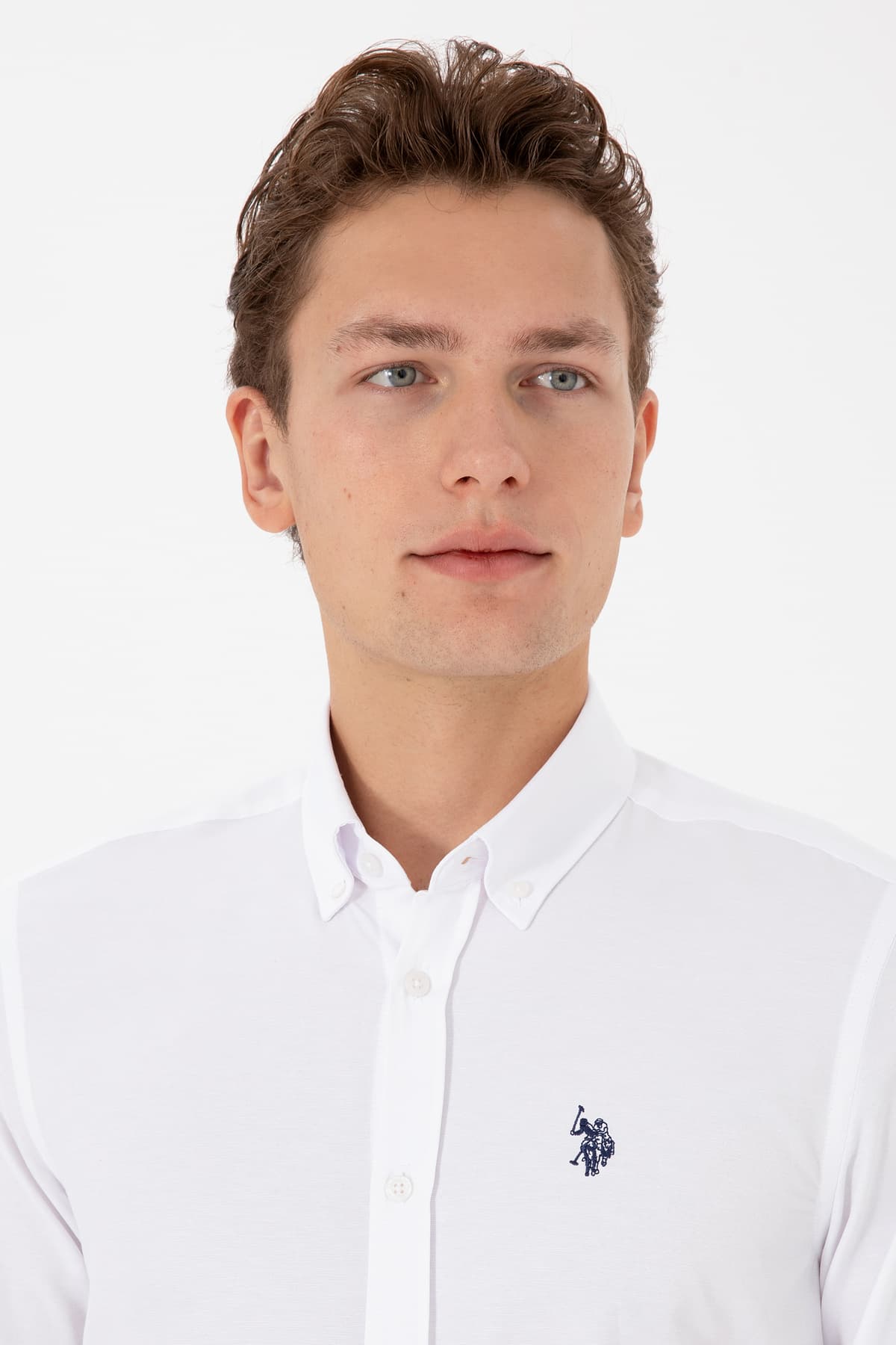 پیراهن مردانه U.S. Polo Assn. سفید آستینبلند ساده مدل 50316723-VR013 پیراهن مردانه U.S. Polo Assn. سفید آستینبلند ساده مدل 50316723-VR013