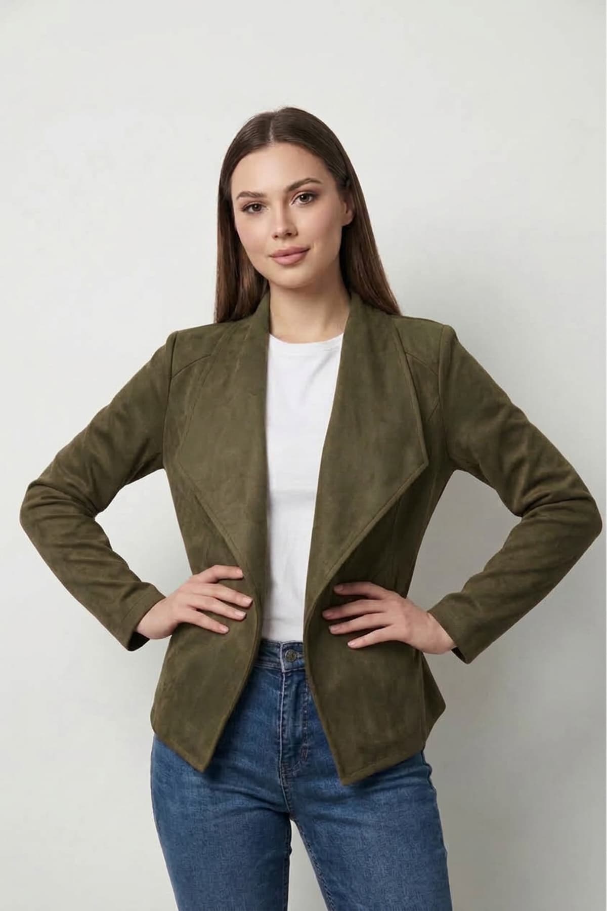 کت زنانه Moda Zerin سوئد یقه شالی ریزشدار کت زنانه Moda Zerin سوئد یقه شالی ریزشدار