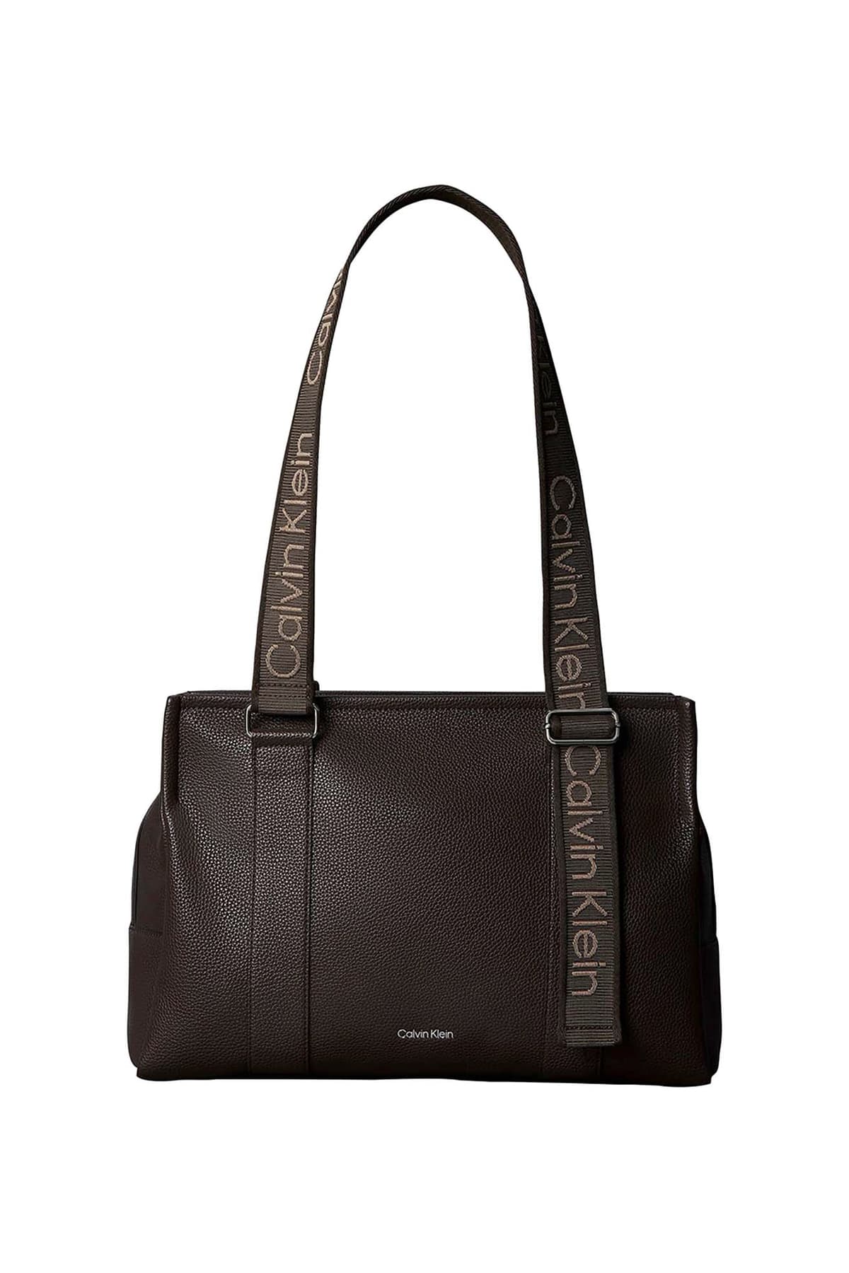 کیف دوشی زنانه Calvin Klein قهوهای WEBBING ADJ STRAP TOTE کیف دوشی زنانه Calvin Klein قهوهای WEBBING ADJ STRAP TOTE