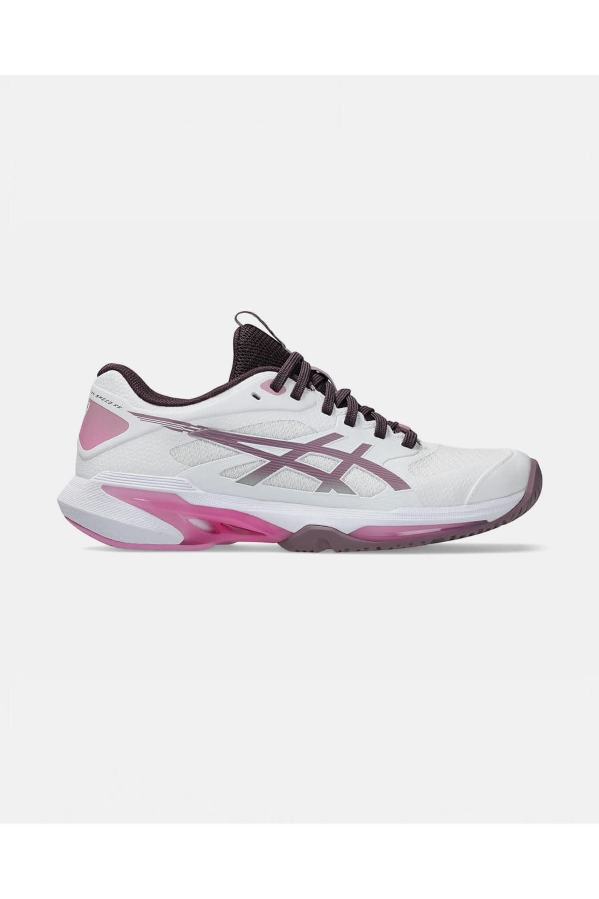 کفش تنیس زنانه Asics SOLUTION SPEED FF 4 سفید/مرجانی درخشان مدل 1042A307-102 کفش تنیس زنانه Asics SOLUTION SPEED FF 4 سفید/مرجانی درخشان مدل 1042A307-102
