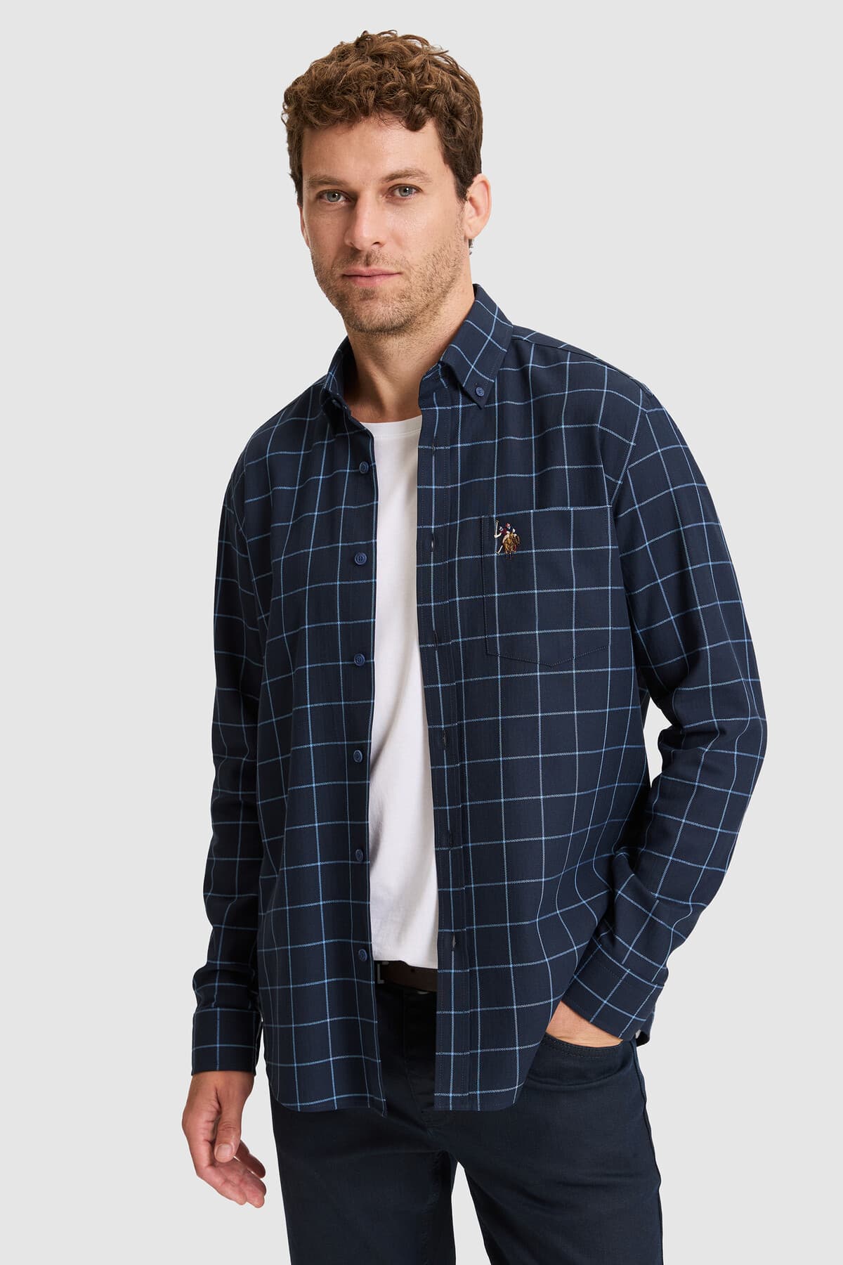 پیراهن مردانه سرمهای آستین بلند U.S. Polo Assn. مدل 50329671-VR033 پیراهن مردانه سرمهای آستین بلند U.S. Polo Assn. مدل 50329671-VR033