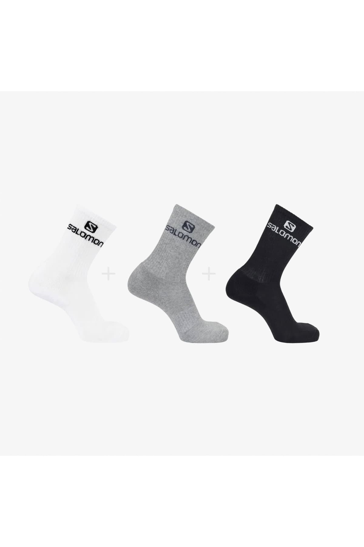 جوراب یونیسکس Salomon Everyday Crew مدل LC1445300 3 عددی سیاه-خاکستری-سفید جوراب یونیسکس Salomon Everyday Crew مدل LC1445300 3 عددی سیاه-خاکستری-سفید