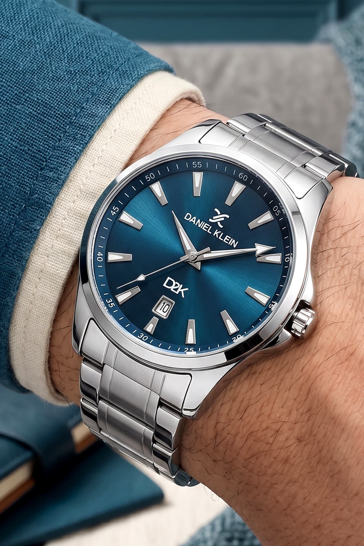 ساعت مچی مردانه Daniel Klein ضد آب 3 ATM بند فولادی نقرهای مدل CBK464 ساعت مچی مردانه Daniel Klein ضد آب 3 ATM بند فولادی نقرهای مدل CBK464