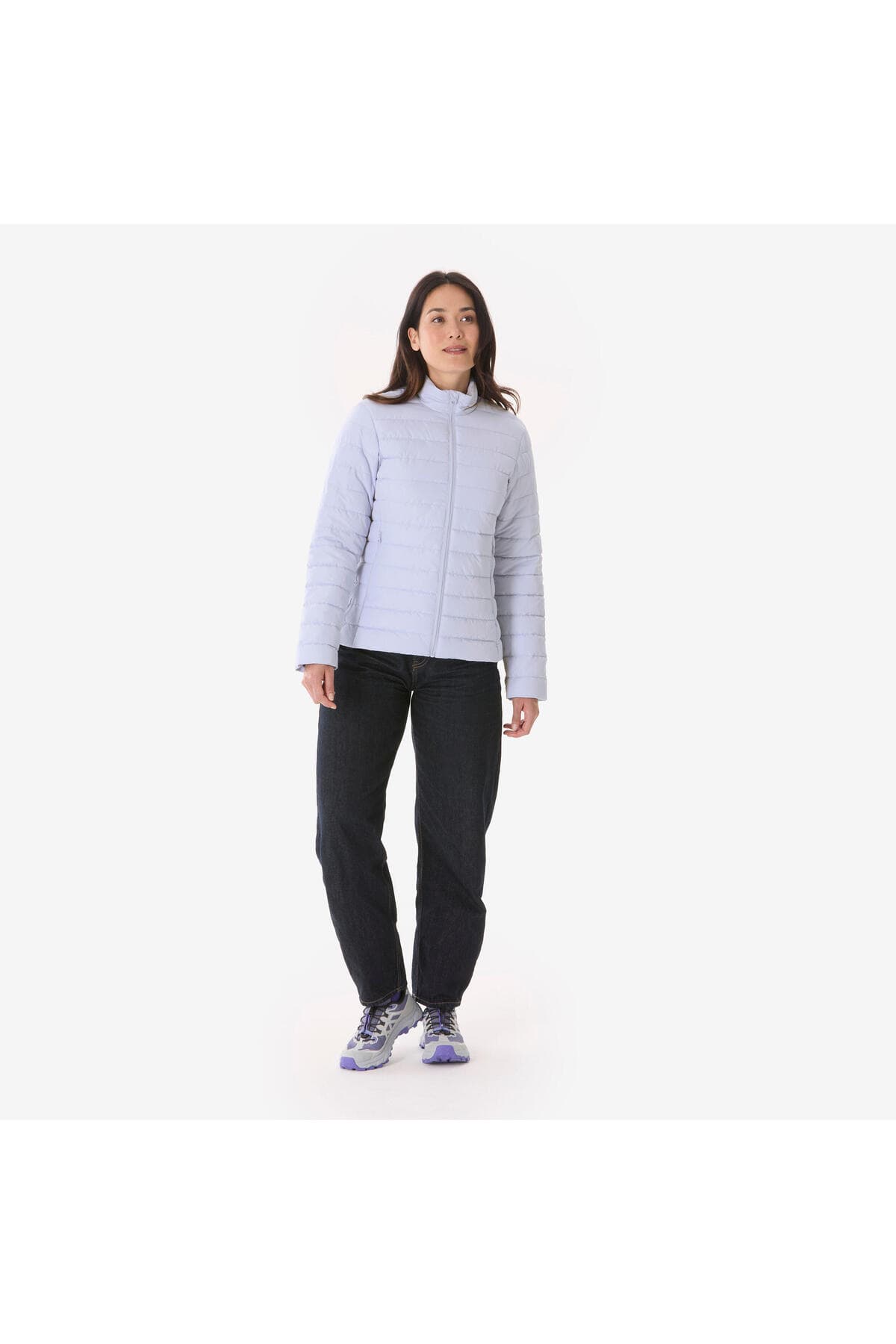 کاپشن زنانه Decathlon Quechua اوتدور پفی بنفش مدل MH100 کاپشن زنانه Decathlon Quechua اوتدور پفی بنفش مدل MH100