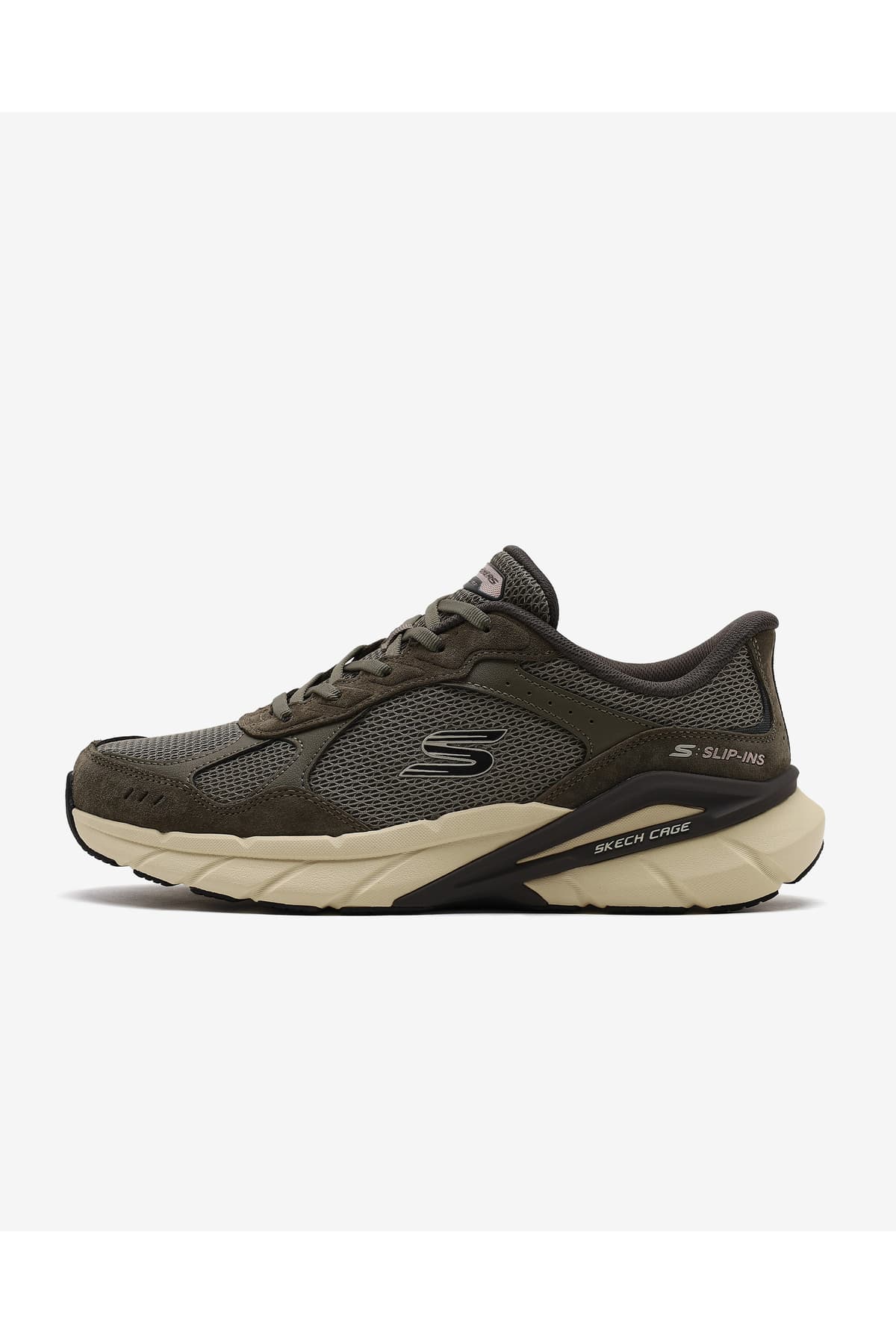 کفش ورزشی مردانه Skechers خاکی SKECH CAGE مدل 233275 OLV کفش ورزشی مردانه Skechers خاکی SKECH CAGE مدل 233275 OLV