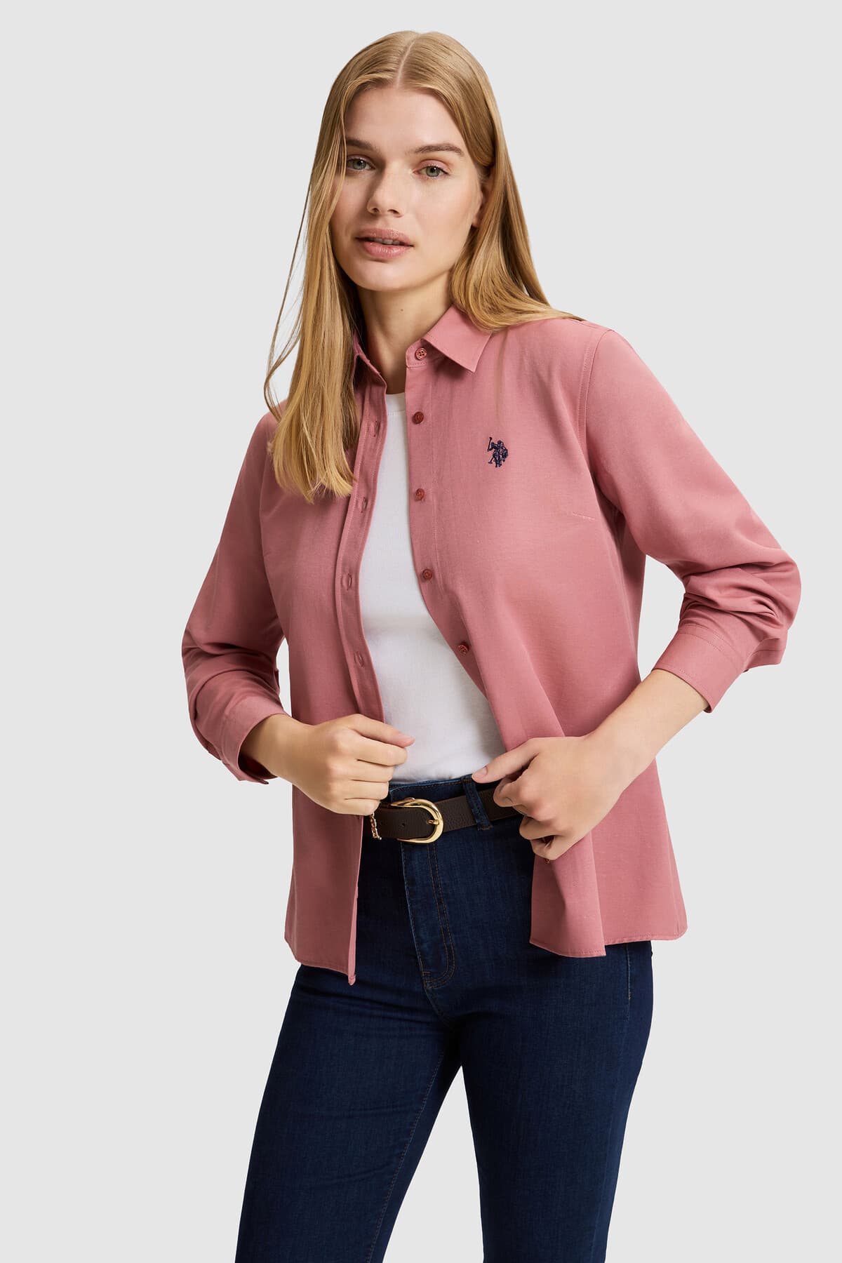 پیراهن زنانه U.S. Polo Assn. ساده آستینبلند ارکیده مدل 50324791-VR221 پیراهن زنانه U.S. Polo Assn. ساده آستینبلند ارکیده مدل 50324791-VR221