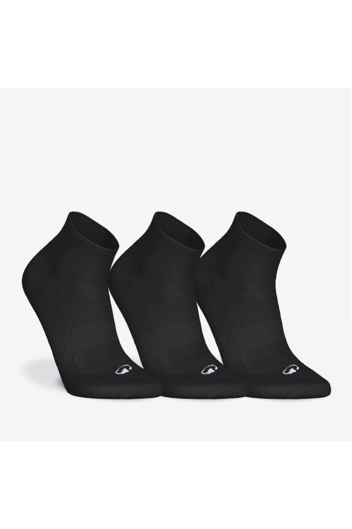 جوراب دویدن Decathlon Kiprun بسته 3 عددی مشکی مدل Run 100 جوراب دویدن Decathlon Kiprun بسته 3 عددی مشکی مدل Run 100