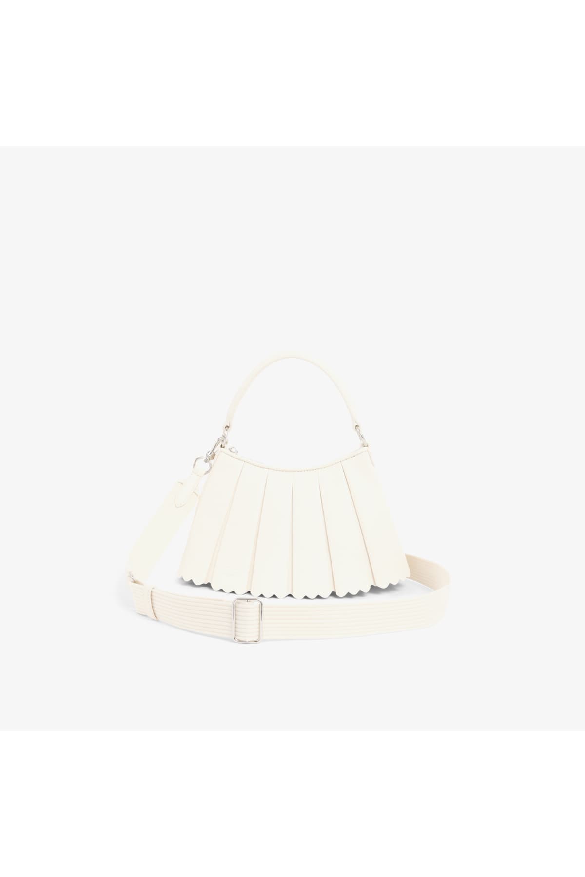 کیف دوشی زنانه Lacoste چرمی سفید کوچک مدل Lenglen کیف دوشی زنانه Lacoste چرمی سفید کوچک مدل Lenglen