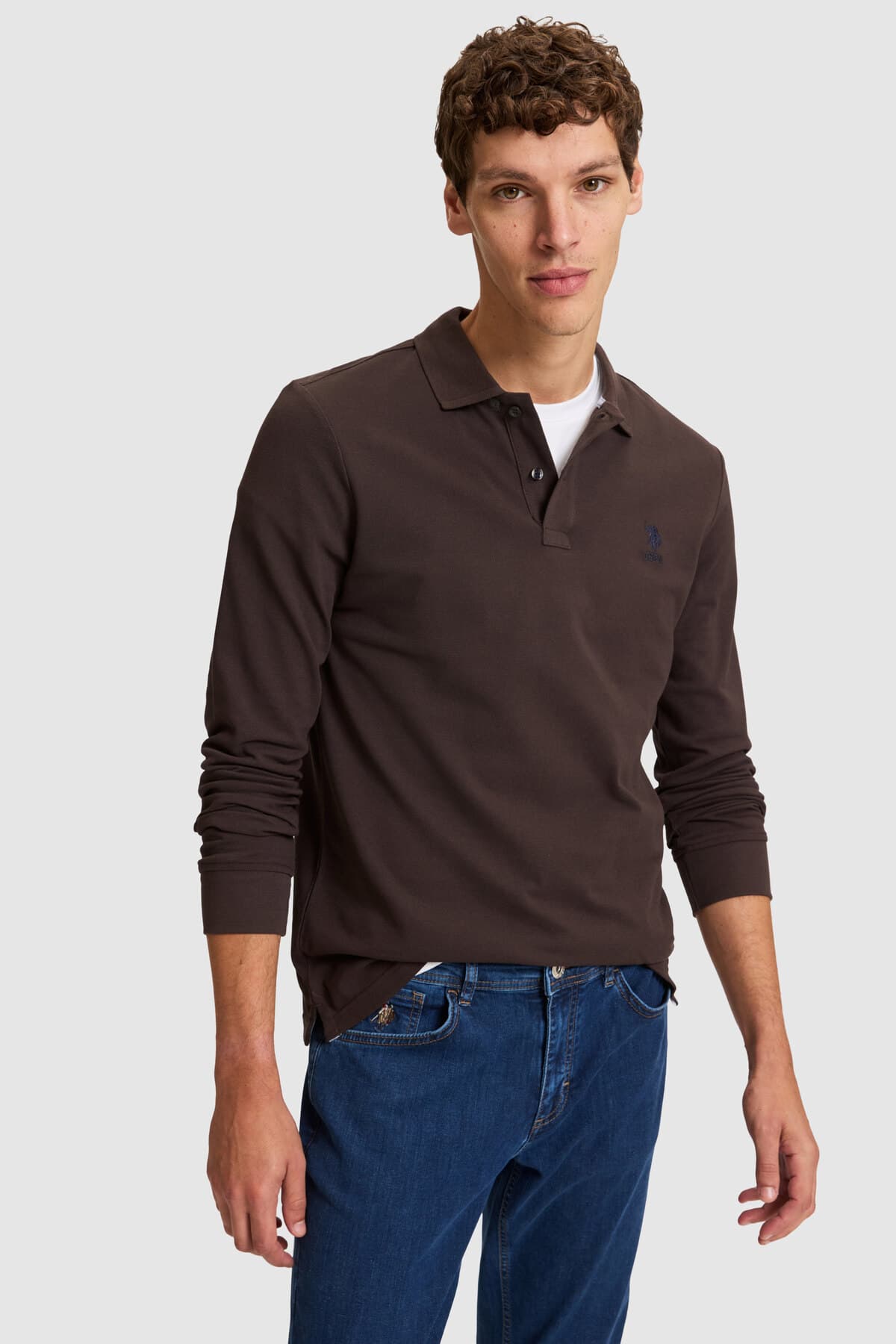 سوئیشرت مردانه U.S. Polo Assn. قهوهای تیره بیسیک مدل 50329450-VR084 سوئیشرت مردانه U.S. Polo Assn. قهوهای تیره بیسیک مدل 50329450-VR084