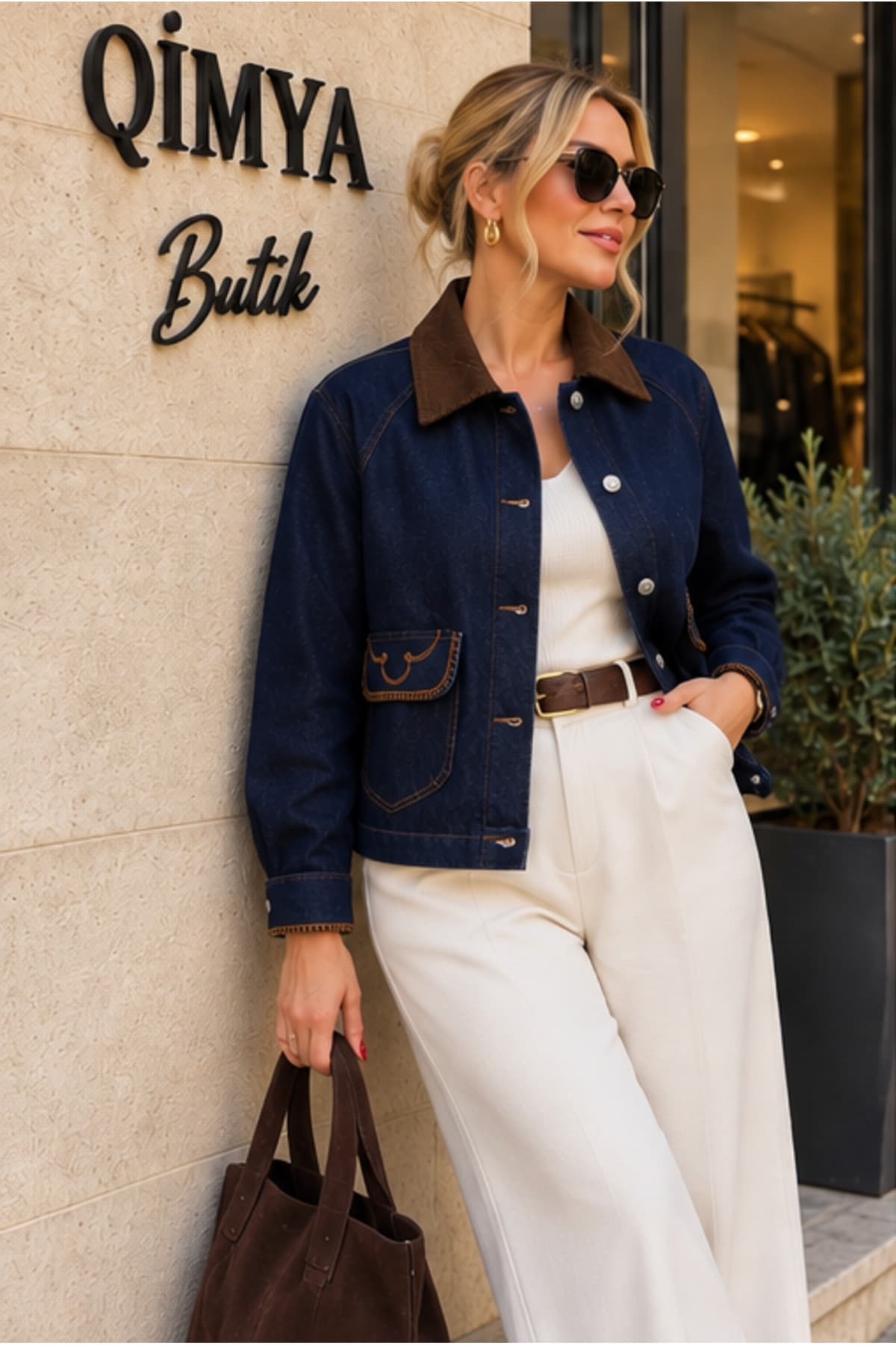 ژاکت جین زنانه QİMYA BUTİK یقه مخمل گلدوزی فیت راحت مدل LEVURE ژاکت جین زنانه QİMYA BUTİK یقه مخمل گلدوزی فیت راحت مدل LEVURE