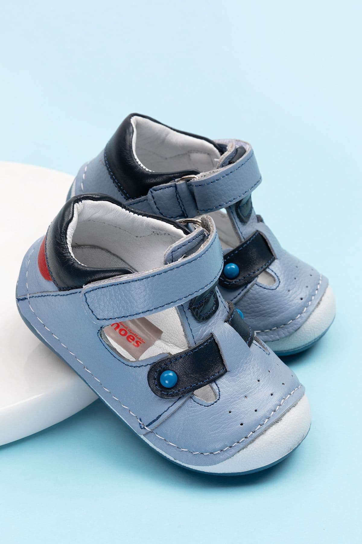 صندل پسرانه Windy Shoes چرم طبیعی Solo آبی یخی ارتوپدی اولین قدم صندل پسرانه Windy Shoes چرم طبیعی Solo آبی یخی ارتوپدی اولین قدم