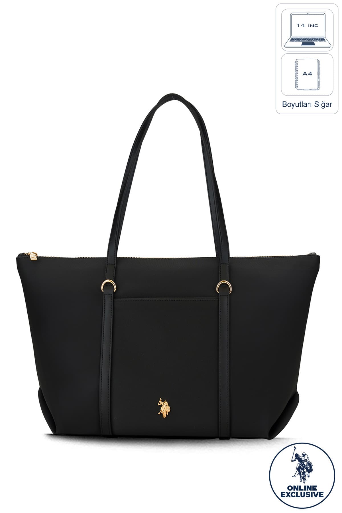 کیف دوشی زنانه U.S. Polo Assn. مشکی ساده مدل Us26310 کیف دوشی زنانه U.S. Polo Assn. مشکی ساده مدل Us26310