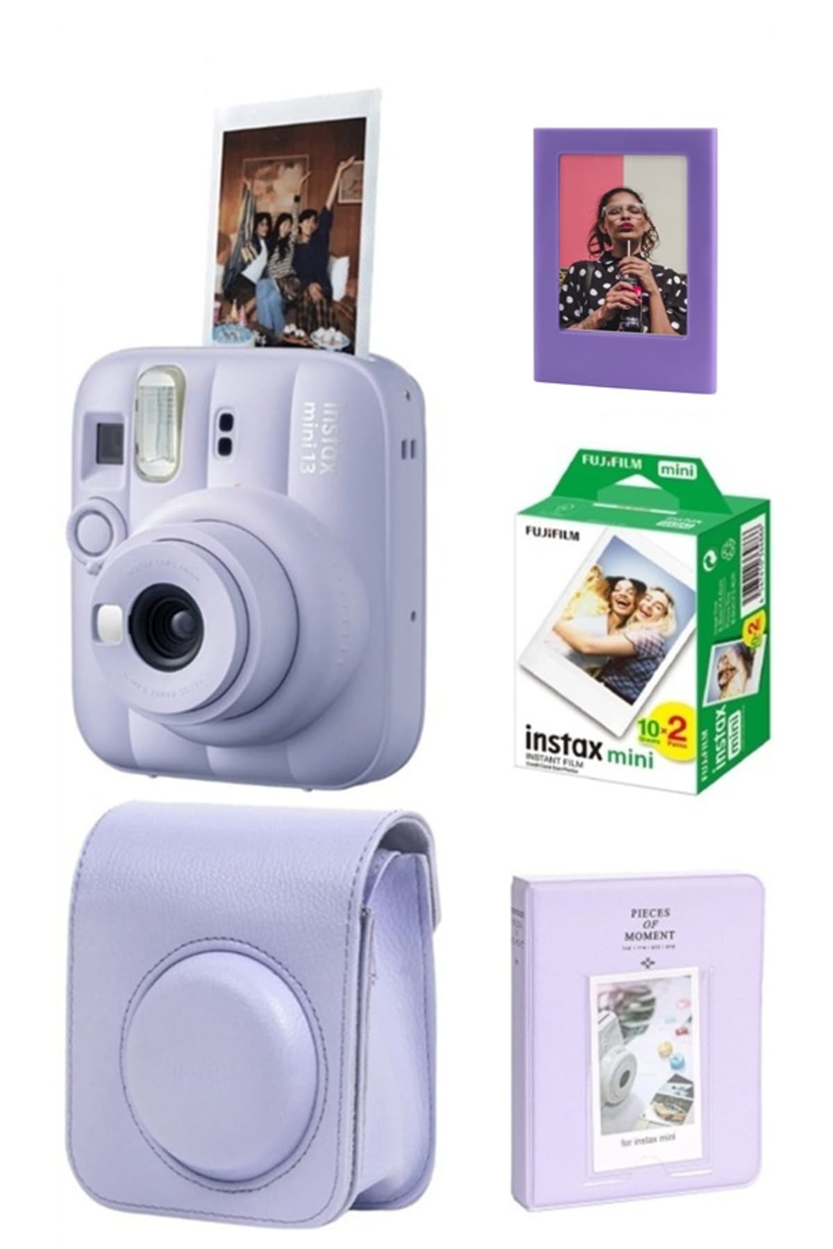 دوربین عکاسی Fujifilm Instax Mini 13 با فیلم 20تایی، آلبوم PVC، کیف و قاب مغناطیسی دوربین عکاسی Fujifilm Instax Mini 13 با فیلم 20تایی، آلبوم PVC، کیف و قاب مغناطیسی