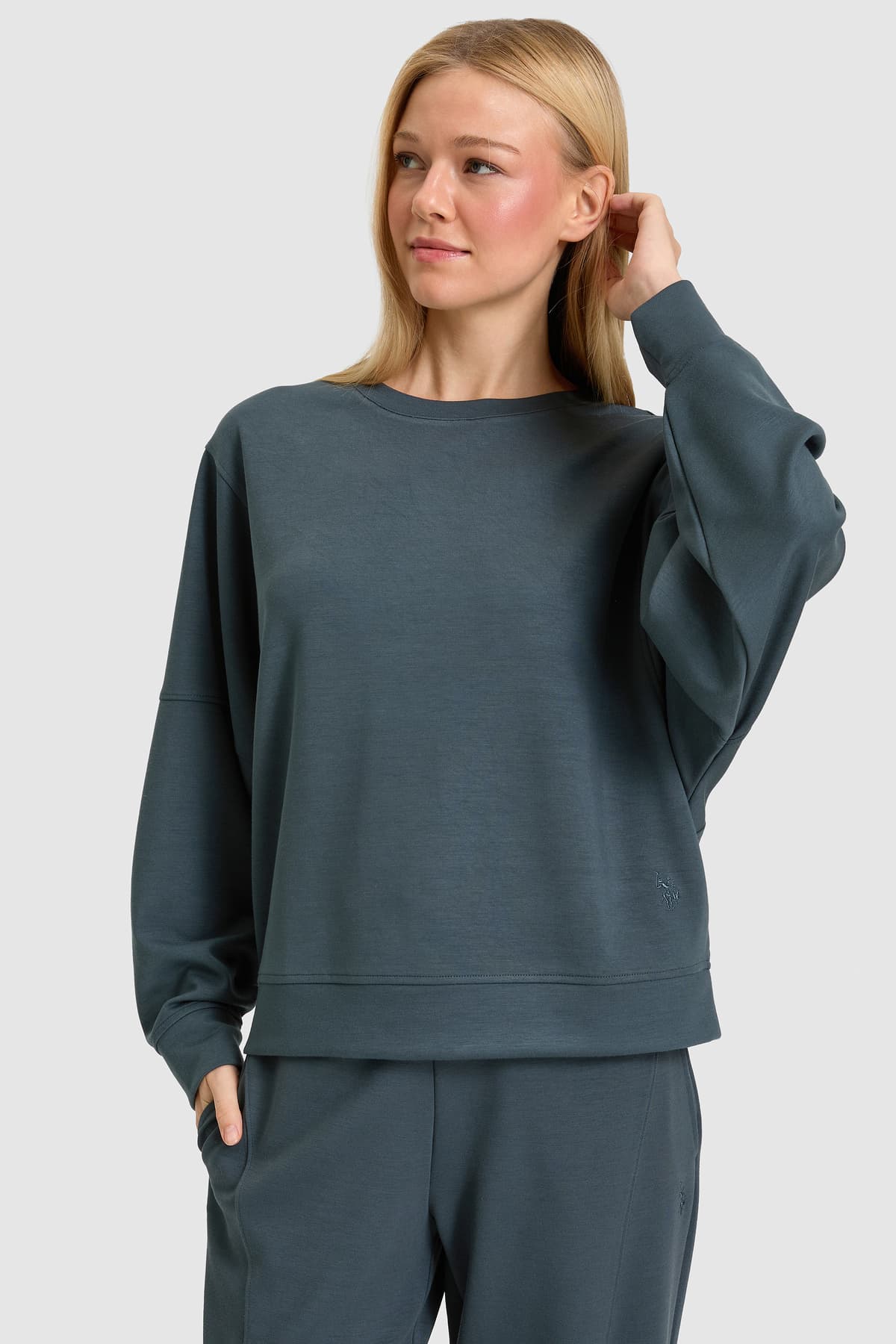 سوئیشرت زنانه U.S. Polo Assn. خاکستری مدل 50329067-VR076 سوئیشرت زنانه U.S. Polo Assn. خاکستری مدل 50329067-VR076