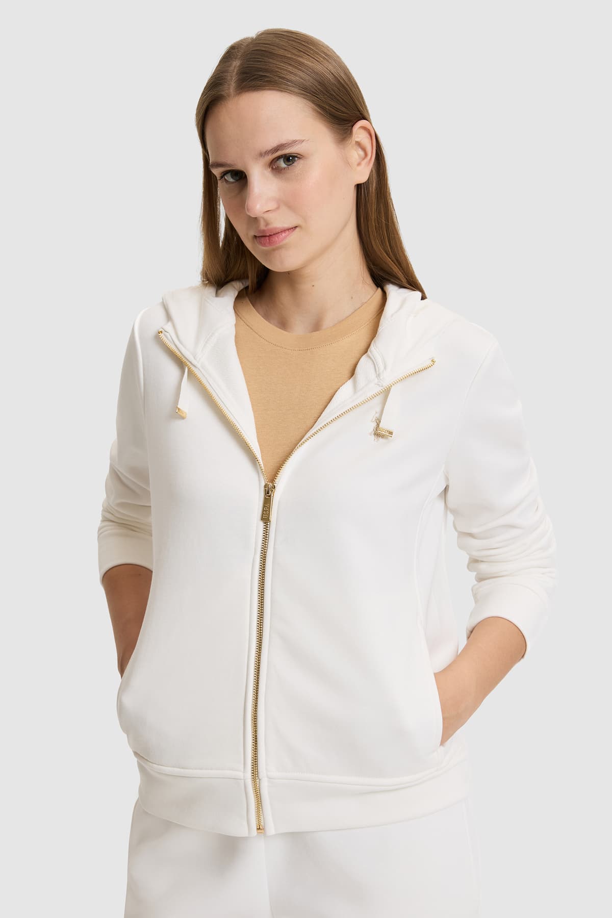 سویشرت زنانه U.S. Polo Assn. کرم ساده مدل 50326801-VR256 سویشرت زنانه U.S. Polo Assn. کرم ساده مدل 50326801-VR256