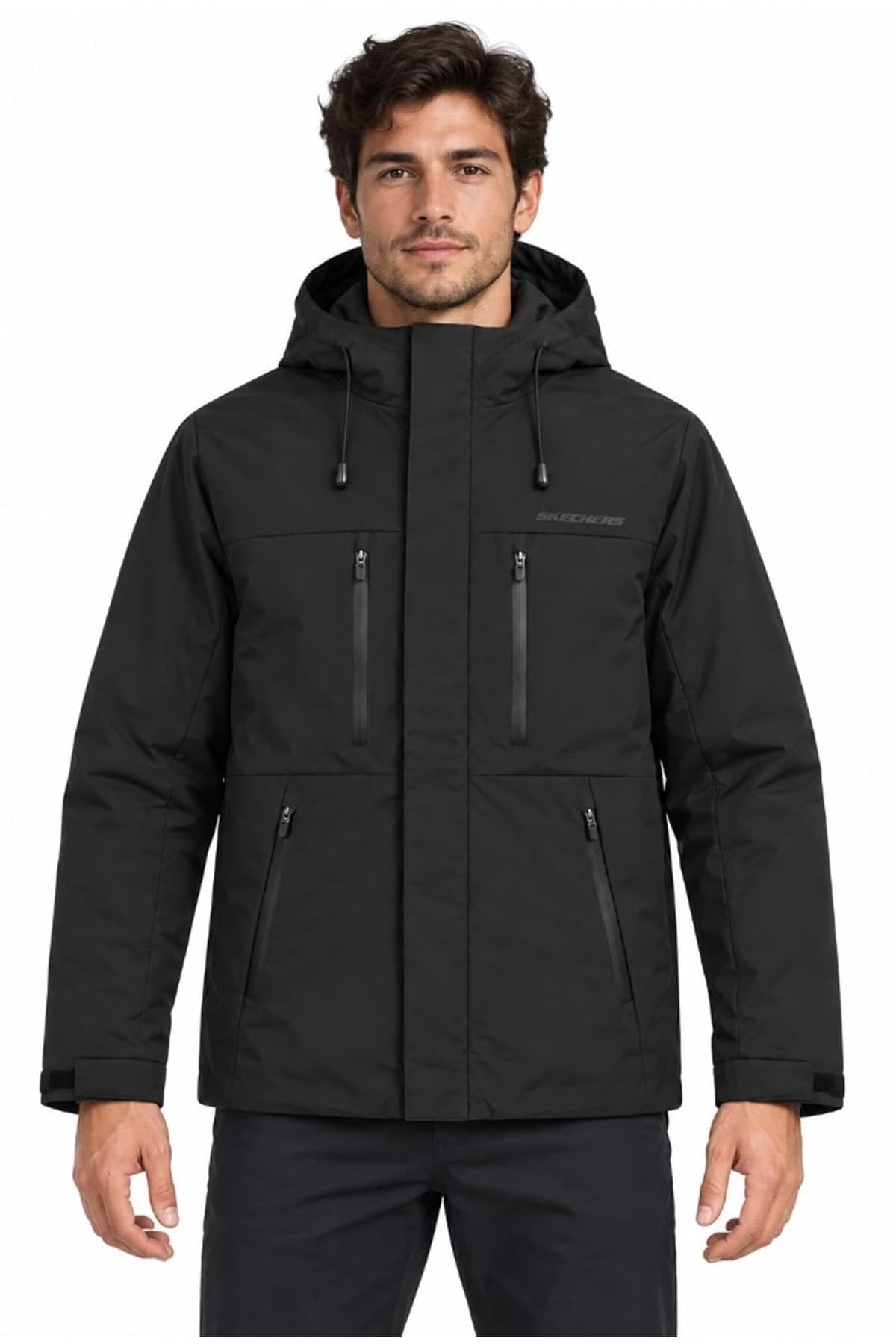 ژاکت تکنیکال مردانه Skechers All Weather Urban Full Zip سیاه سایز M مدل S2620105 ژاکت تکنیکال مردانه Skechers All Weather Urban Full Zip سیاه سایز M مدل S2620105