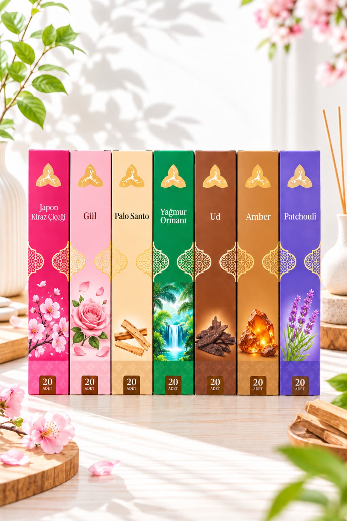 ست بخور OrdoVeni با 7 رایحه، 140 عدد چوبک و عطر ماندگار اتاق ست بخور OrdoVeni با 7 رایحه، 140 عدد چوبک و عطر ماندگار اتاق