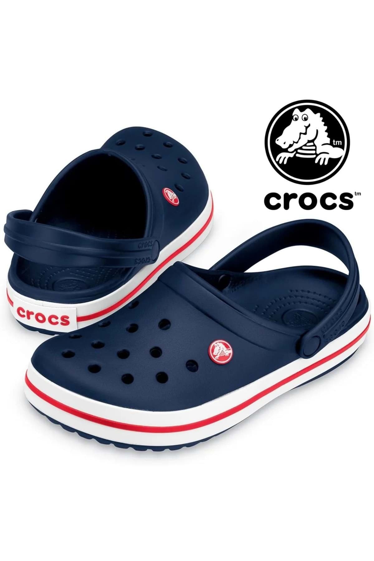 دمپایی زنانه Crocs سرمهای مدل Crocband 11016-410 دمپایی زنانه Crocs سرمهای مدل Crocband 11016-410