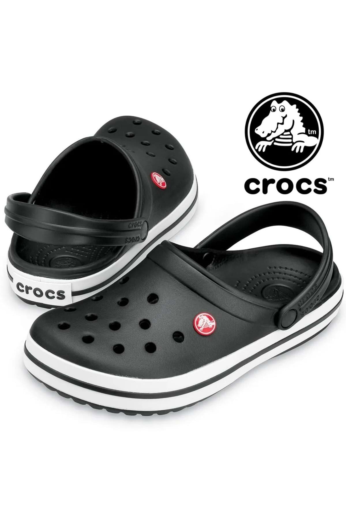 دمپایی زنانه Crocs مشکی مدل Crocband 11016-001 دمپایی زنانه Crocs مشکی مدل Crocband 11016-001