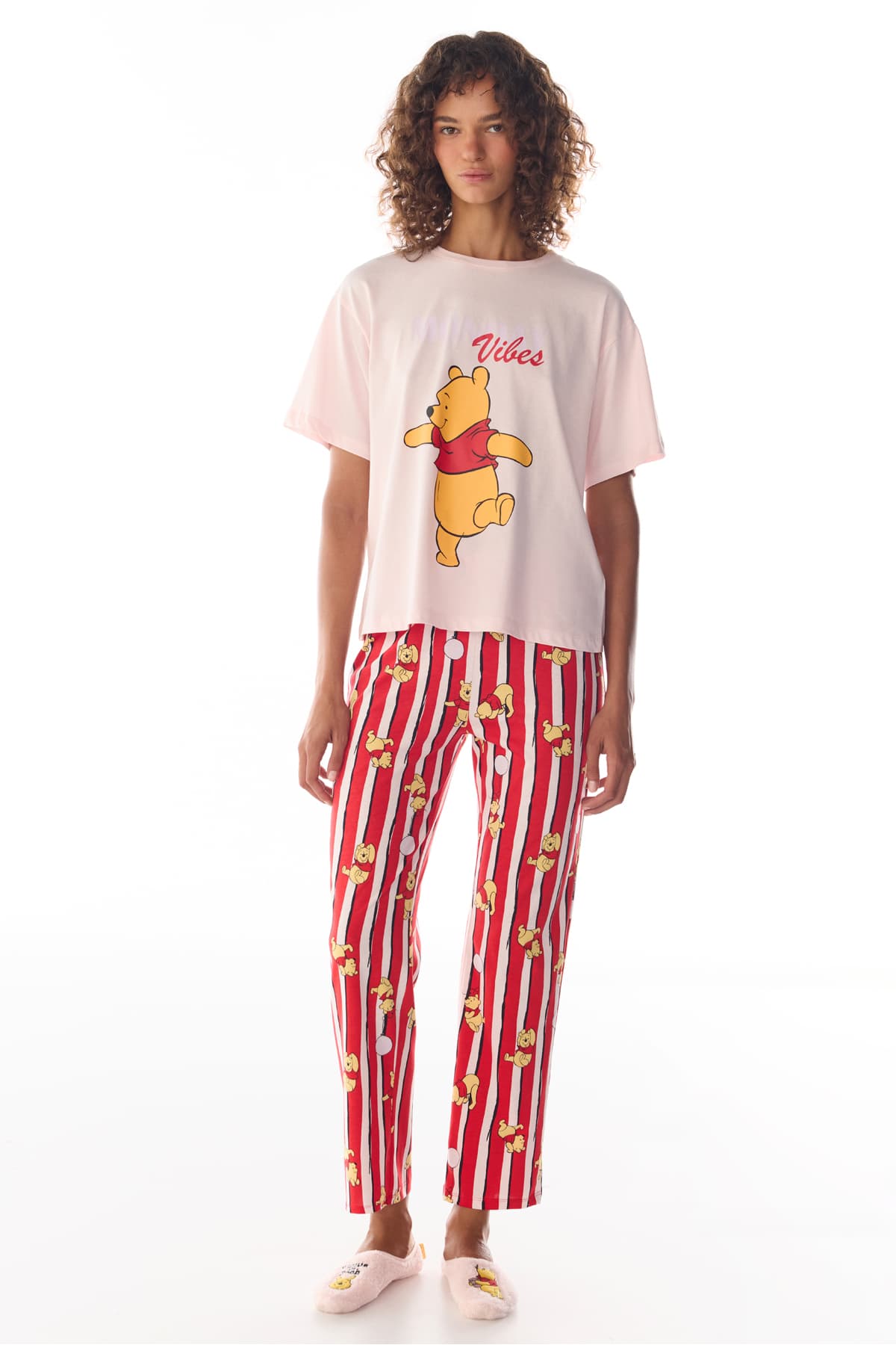 ست پیژامه زنانه Penti صورتی طرح Winnie The Pooh آستین کوتاه Monday Vibes ست پیژامه زنانه Penti صورتی طرح Winnie The Pooh آستین کوتاه Monday Vibes