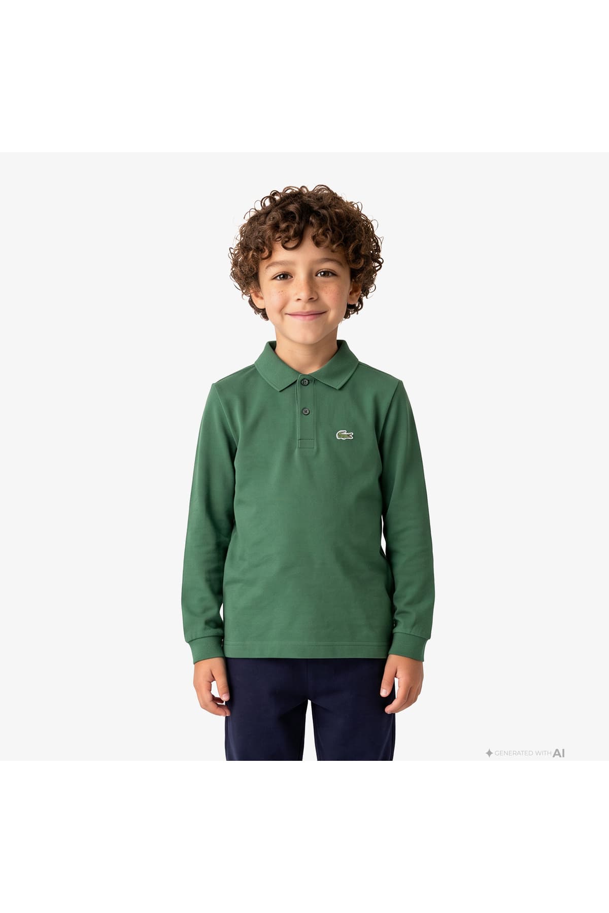 پولوشرت پسرانه آستین بلند سبز Lacoste پولوشرت پسرانه آستین بلند سبز Lacoste