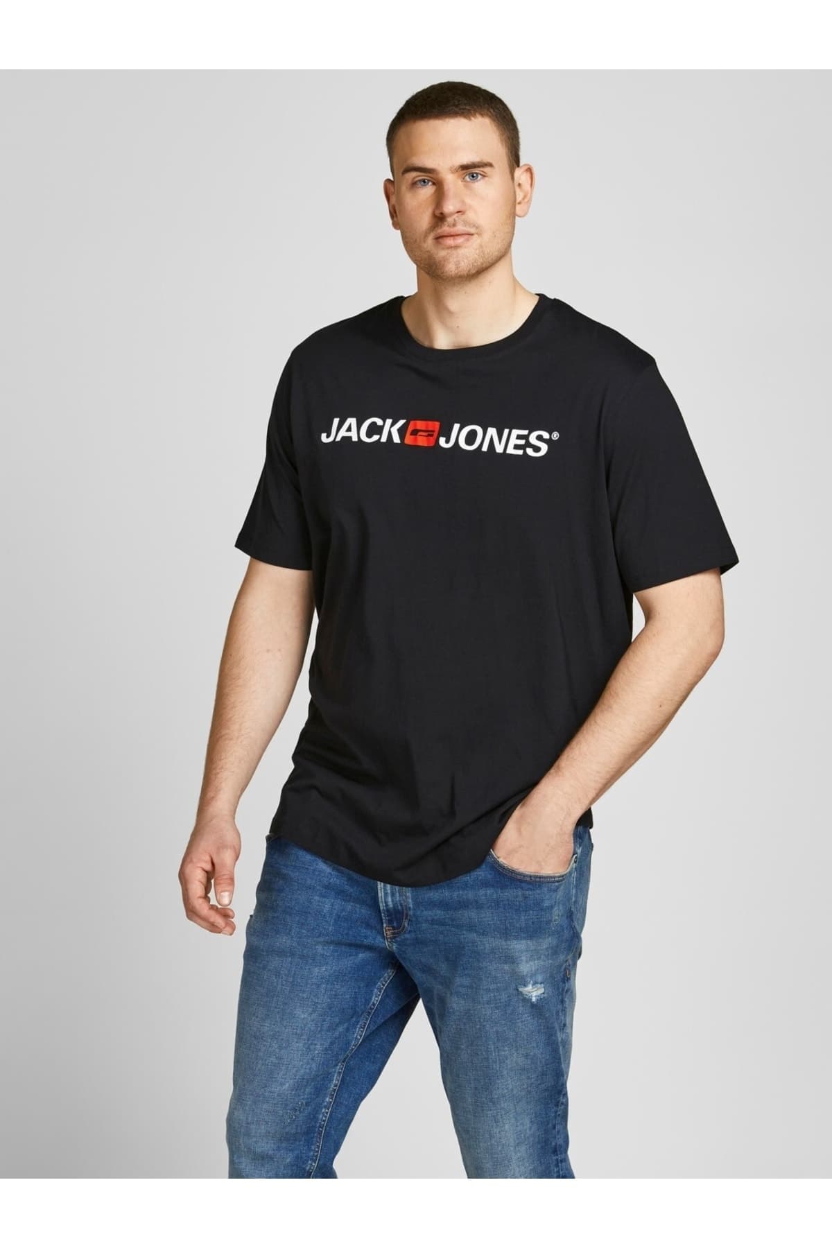 تیشرت سایز بزرگ Jack & Jones لوگودار سایزهای 2xl 3xl 4xl مدل 12184987 تیشرت سایز بزرگ Jack & Jones لوگودار سایزهای 2xl 3xl 4xl مدل 12184987