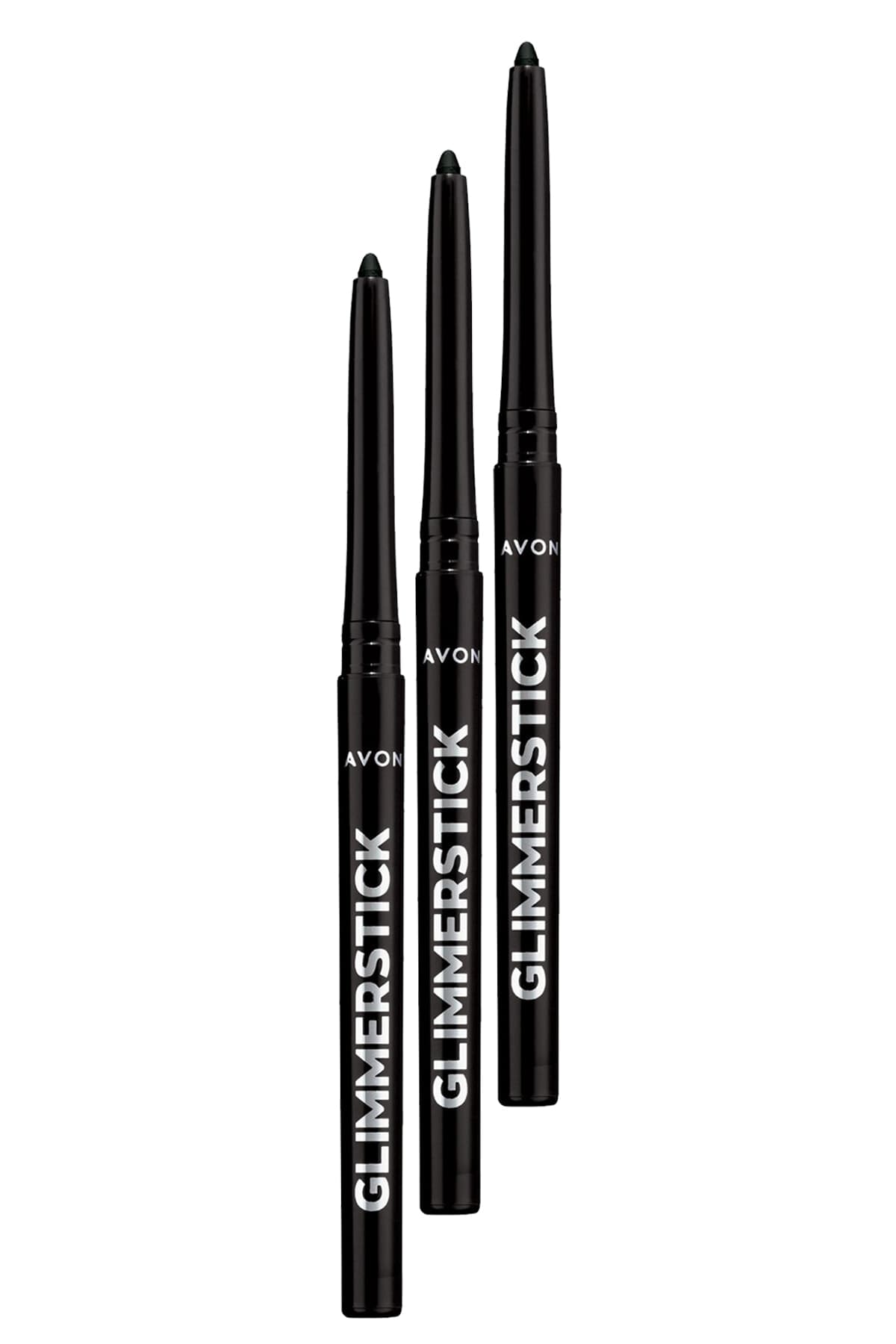 مداد چشم بازشونده Avon مدل Glimmersticks ست سهتایی Blackest Black مداد چشم بازشونده Avon مدل Glimmersticks ست سهتایی Blackest Black
