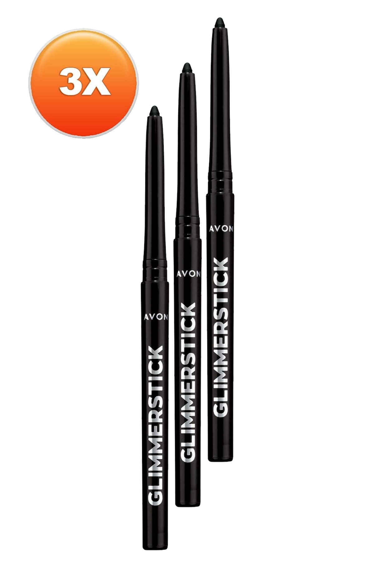مداد چشم بازشونده Avon مدل Glimmersticks ست سهتایی Blackest Black مداد چشم بازشونده Avon مدل Glimmersticks ست سهتایی Blackest Black