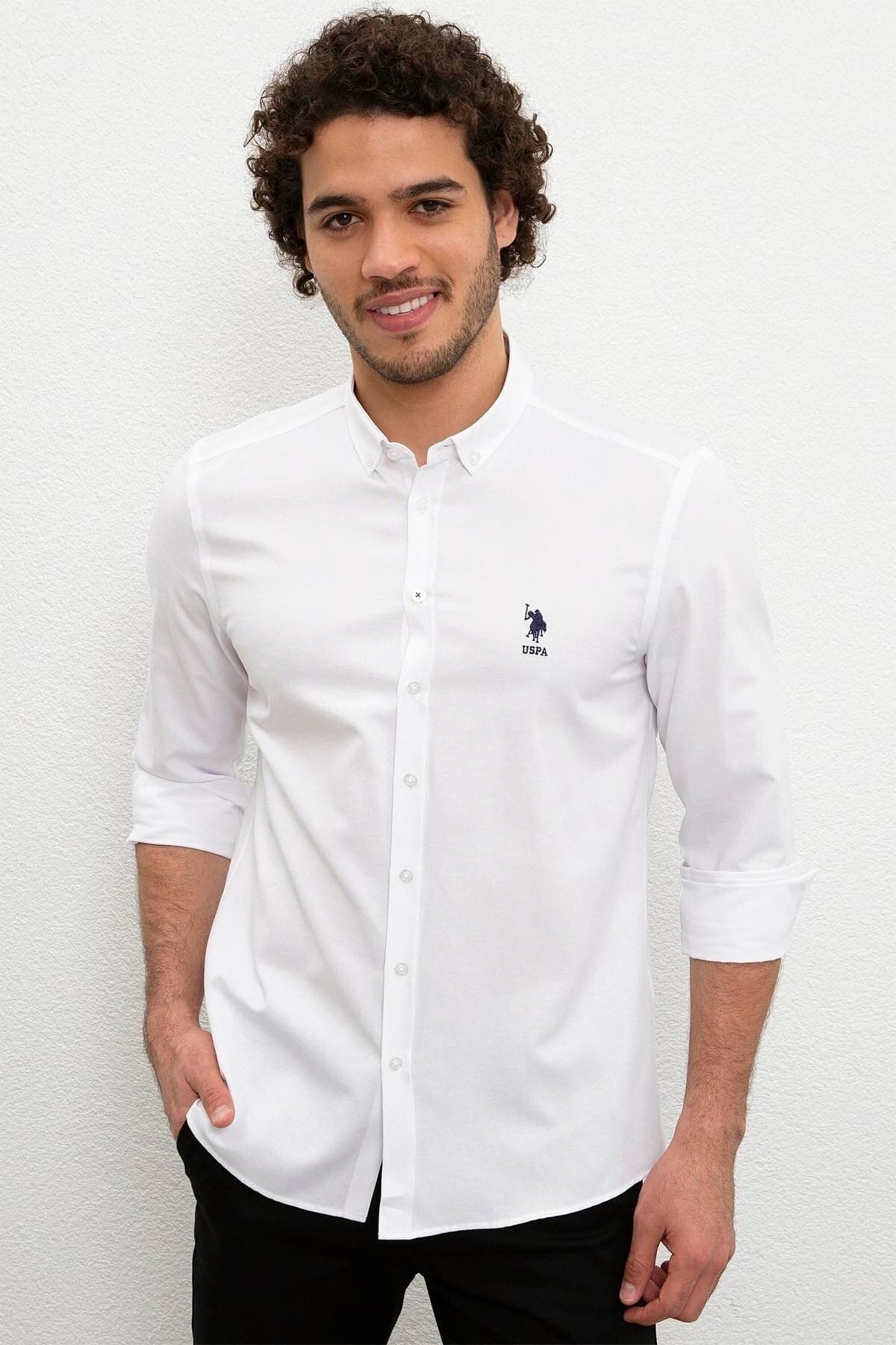 پیراهن مردانه U.S. Polo Assn. سفید مدل 981210mmm پیراهن مردانه U.S. Polo Assn. سفید مدل 981210mmm