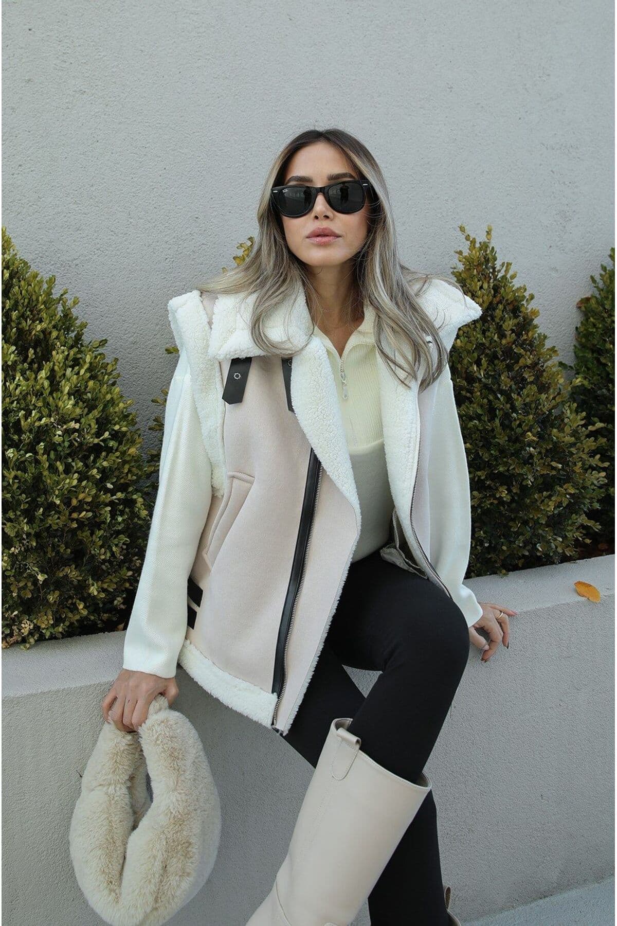 جلیقه زنانه Pembenokta Moda سوئدی پلوشدار جلیقه زنانه Pembenokta Moda سوئدی پلوشدار