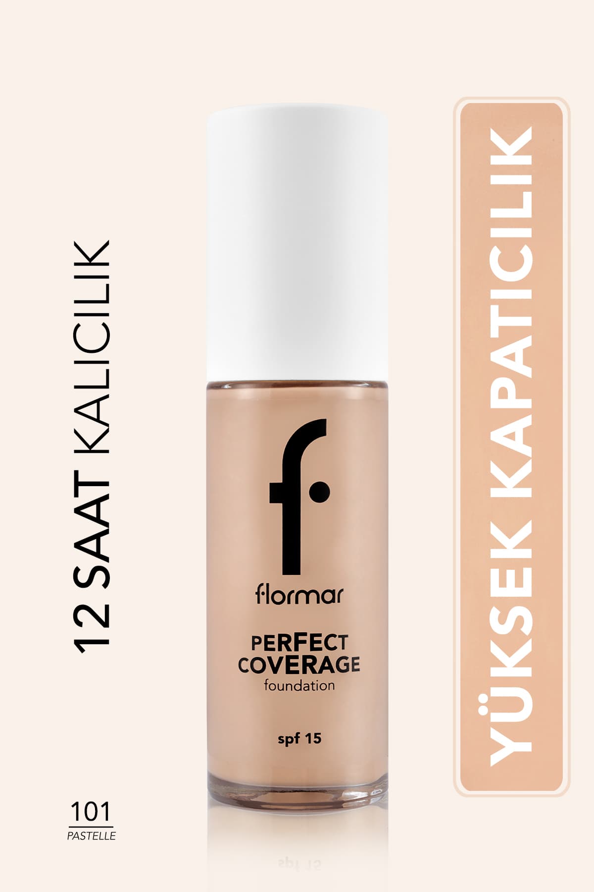 کرمپودر Flormar با پوشش کامل، پیگمنت بالا و پایان نیمهبراق SPF15 کرمپودر Flormar با پوشش کامل، پیگمنت بالا و پایان نیمهبراق SPF15