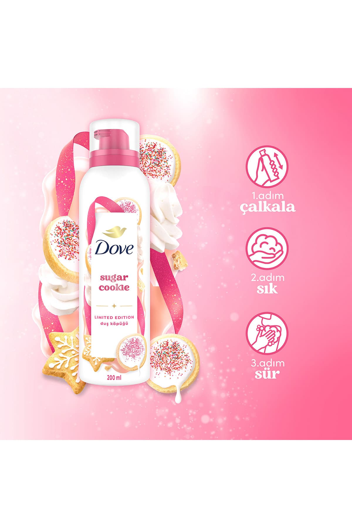 ژل دوش Dove با رایحه Sugar Cookie 450 ml ژل دوش Dove با رایحه Sugar Cookie 450 ml