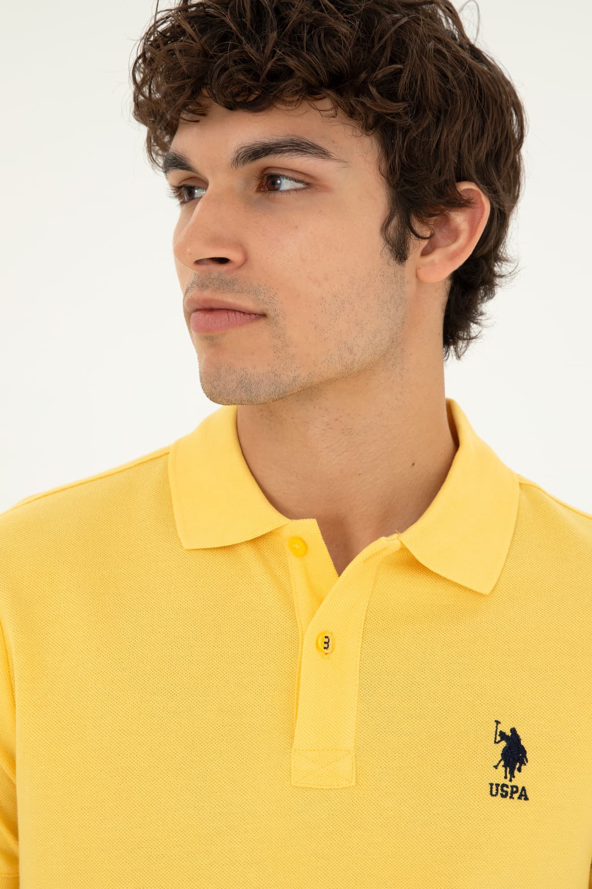 تیشرت مردانه U.S. Polo Assn. فیت اسلیم یقه پولو زرد بیسیک مدل 50279613-VR044 تیشرت مردانه U.S. Polo Assn. فیت اسلیم یقه پولو زرد بیسیک مدل 50279613-VR044