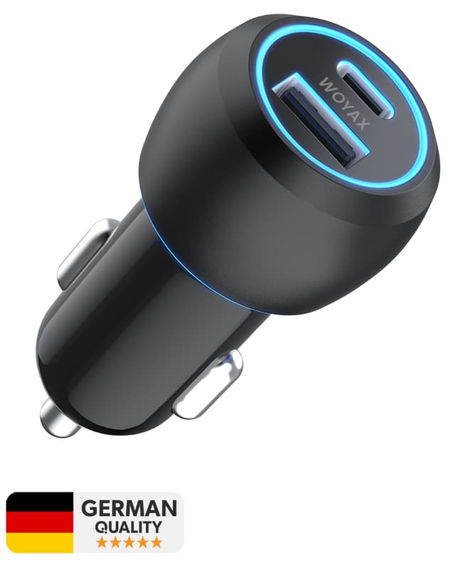شارژر فندکی خودرو Woyax با ورودی Type-C و USB توان 38W شارژ سریع شارژر فندکی خودرو Woyax با ورودی Type-C و USB توان 38W شارژ سریع