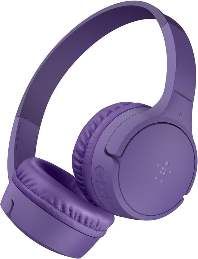 هدفون بیسیم کودکانه Belkin مدل SoundForm Mini با میکروفون داخلی بنفش هدفون بیسیم کودکانه Belkin مدل SoundForm Mini با میکروفون داخلی بنفش