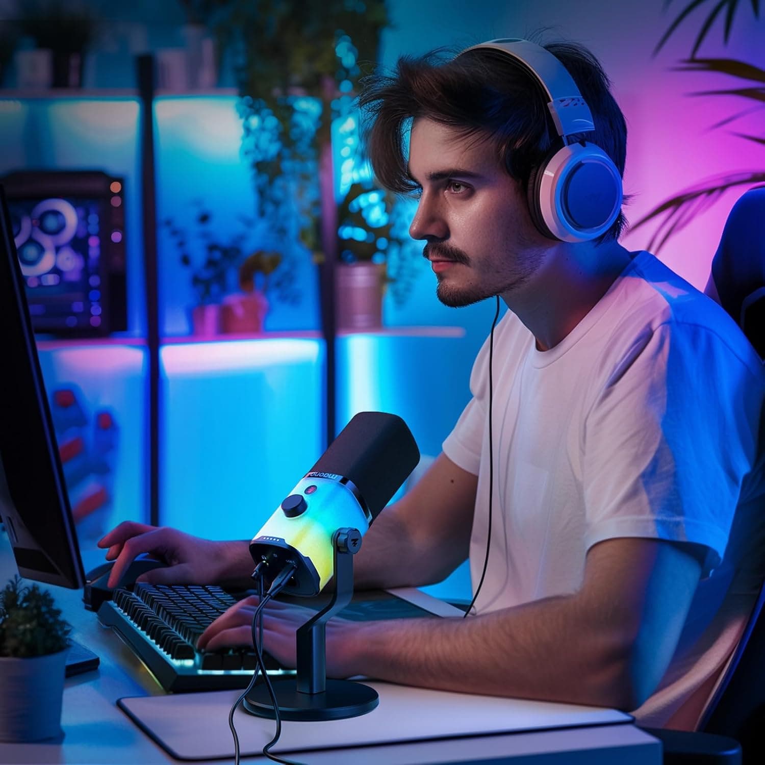میکروفون دینامیک گیمینگ MAONO با اتصال XLR/USB و RGB مدل PD100X میکروفون دینامیک گیمینگ MAONO با اتصال XLR/USB و RGB مدل PD100X
